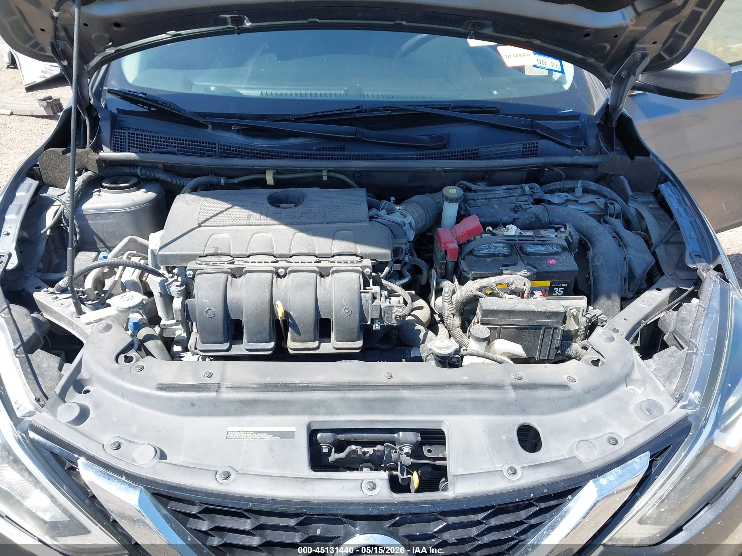2019 Nissan Sentra Sv Серый vin: 3N1AB7AP0KY447961