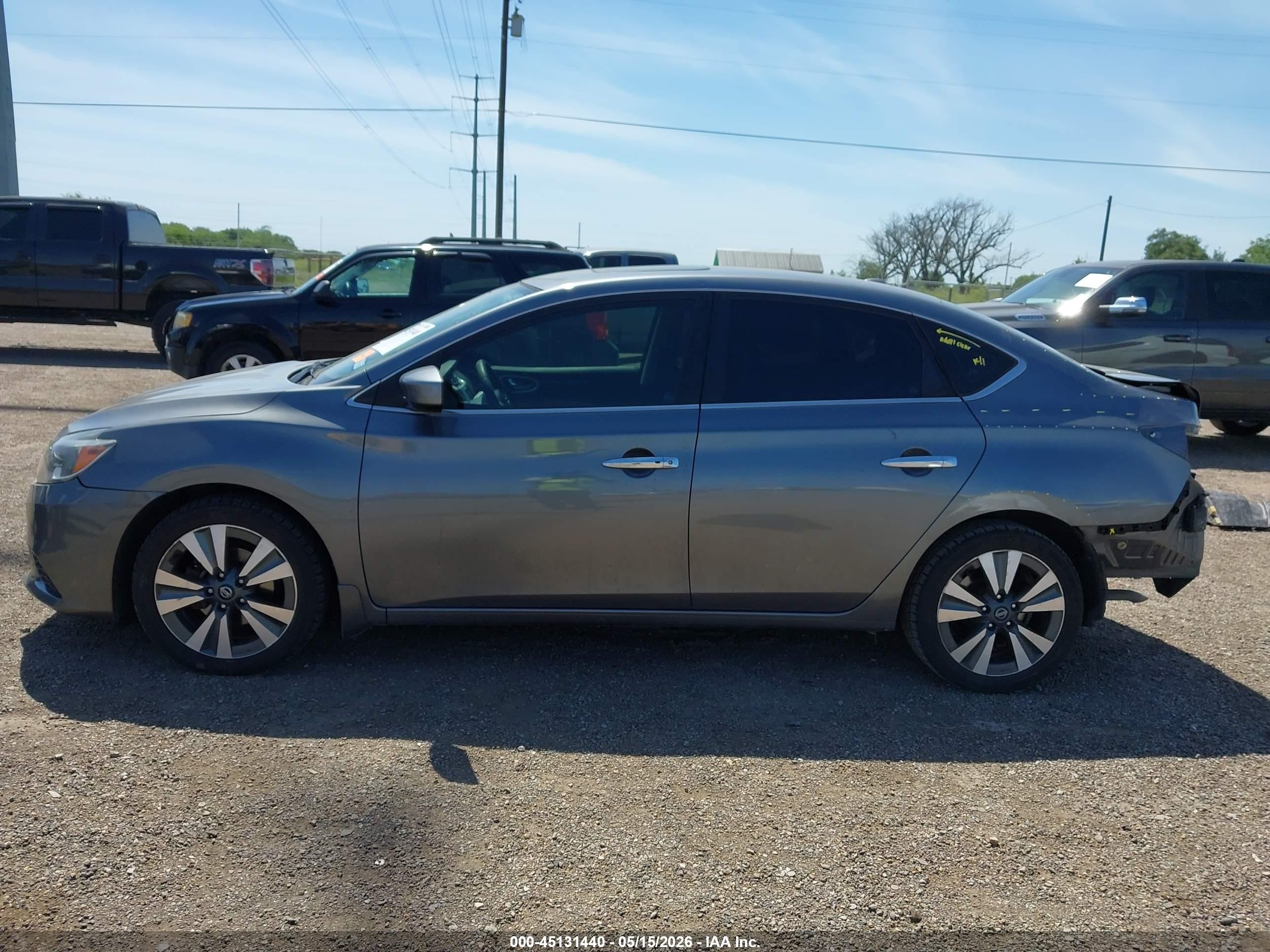 2019 Nissan Sentra Sv Серый vin: 3N1AB7AP0KY447961