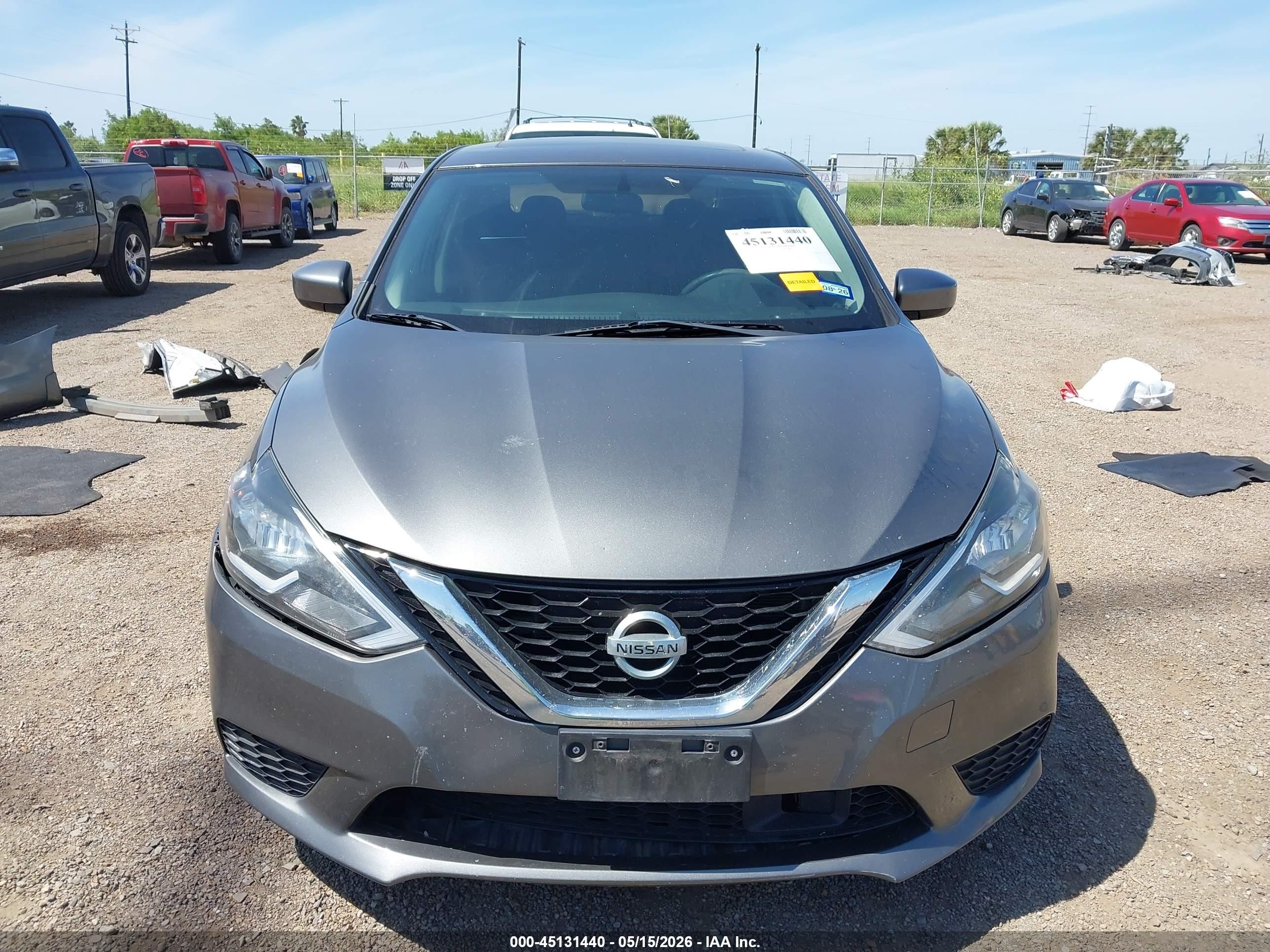 2019 Nissan Sentra Sv Серый vin: 3N1AB7AP0KY447961