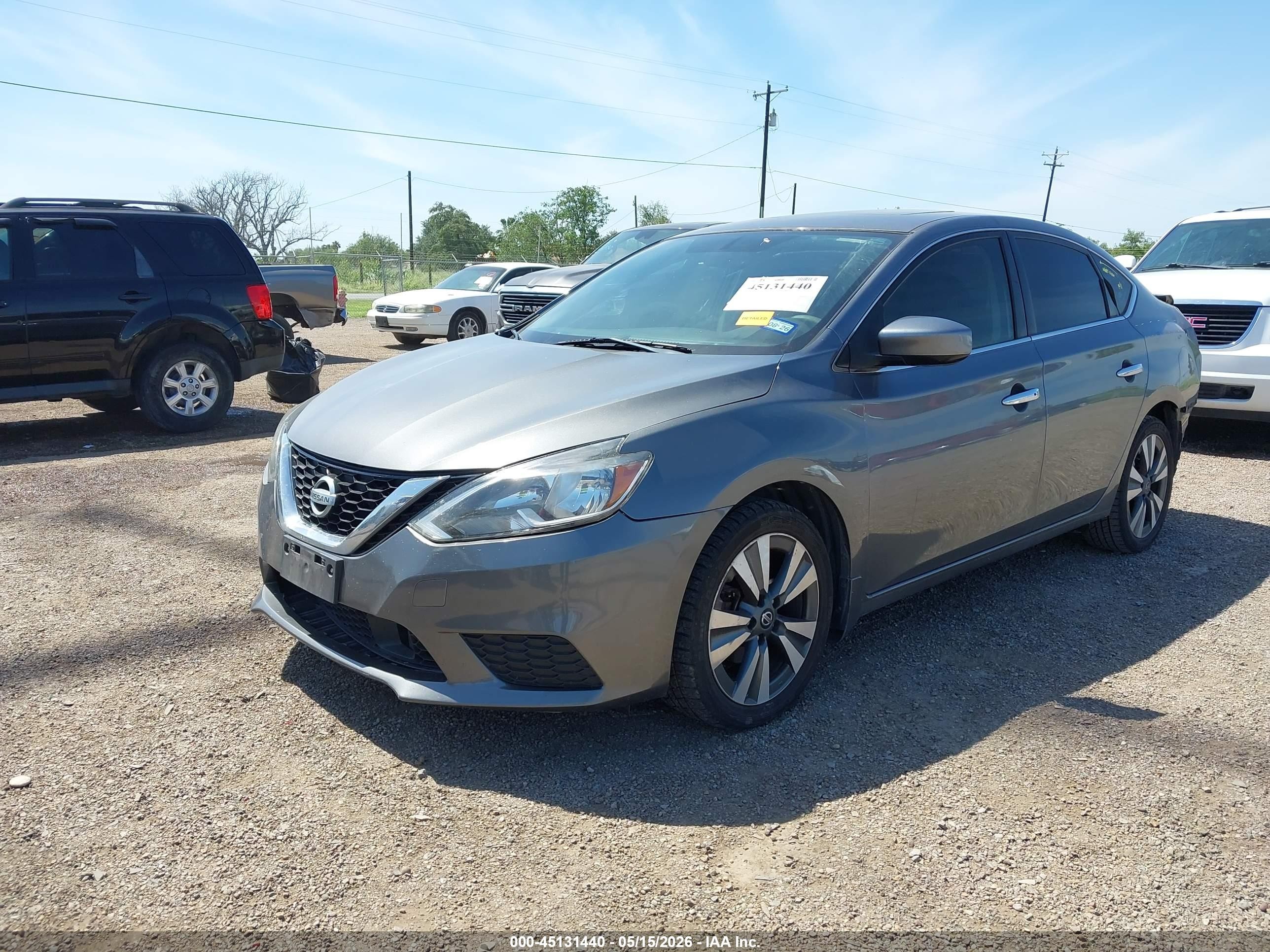 2019 Nissan Sentra Sv Серый vin: 3N1AB7AP0KY447961
