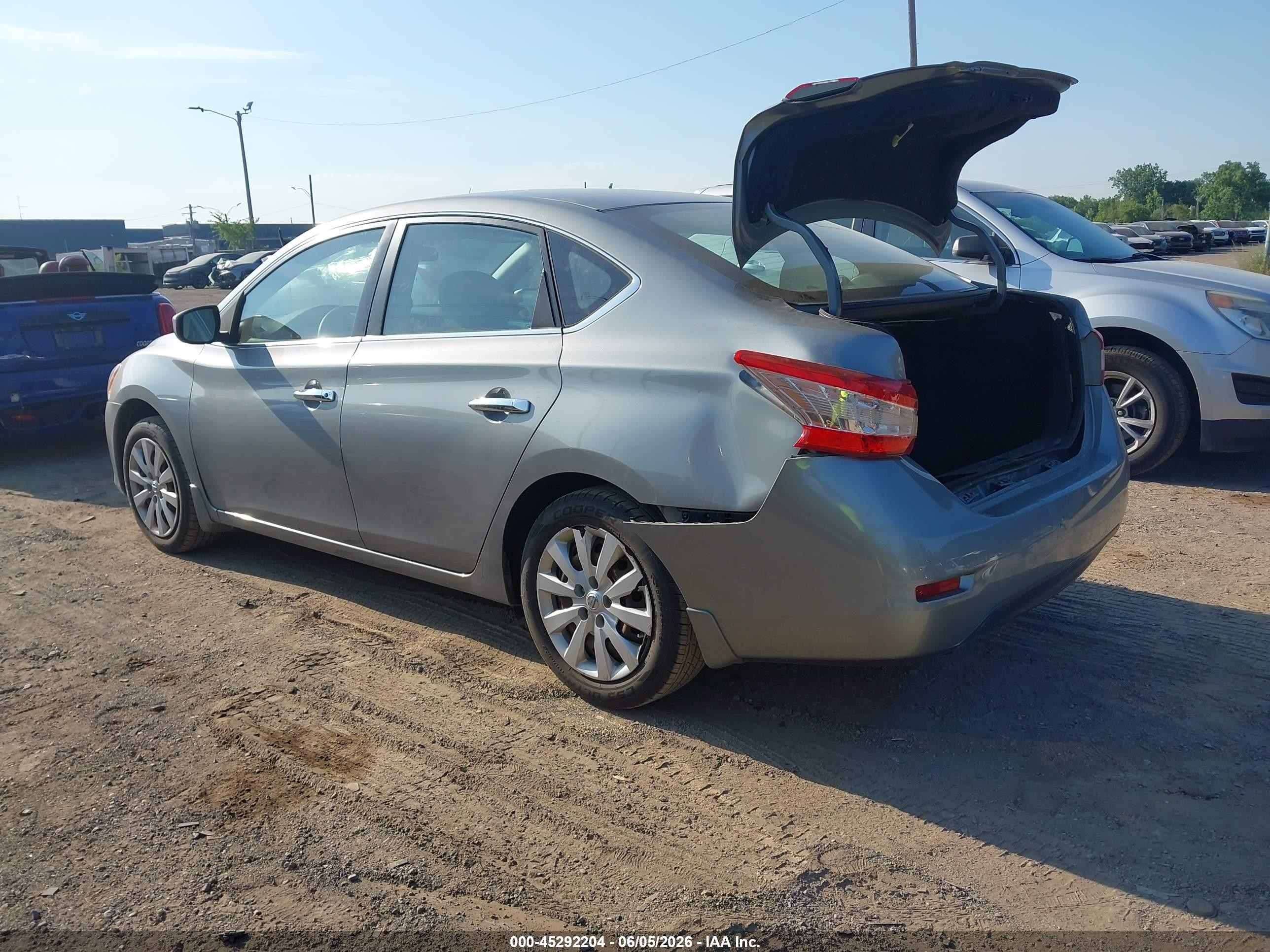 2013 Nissan Sentra Sv Silver vin: 3N1AB7AP1DL560060