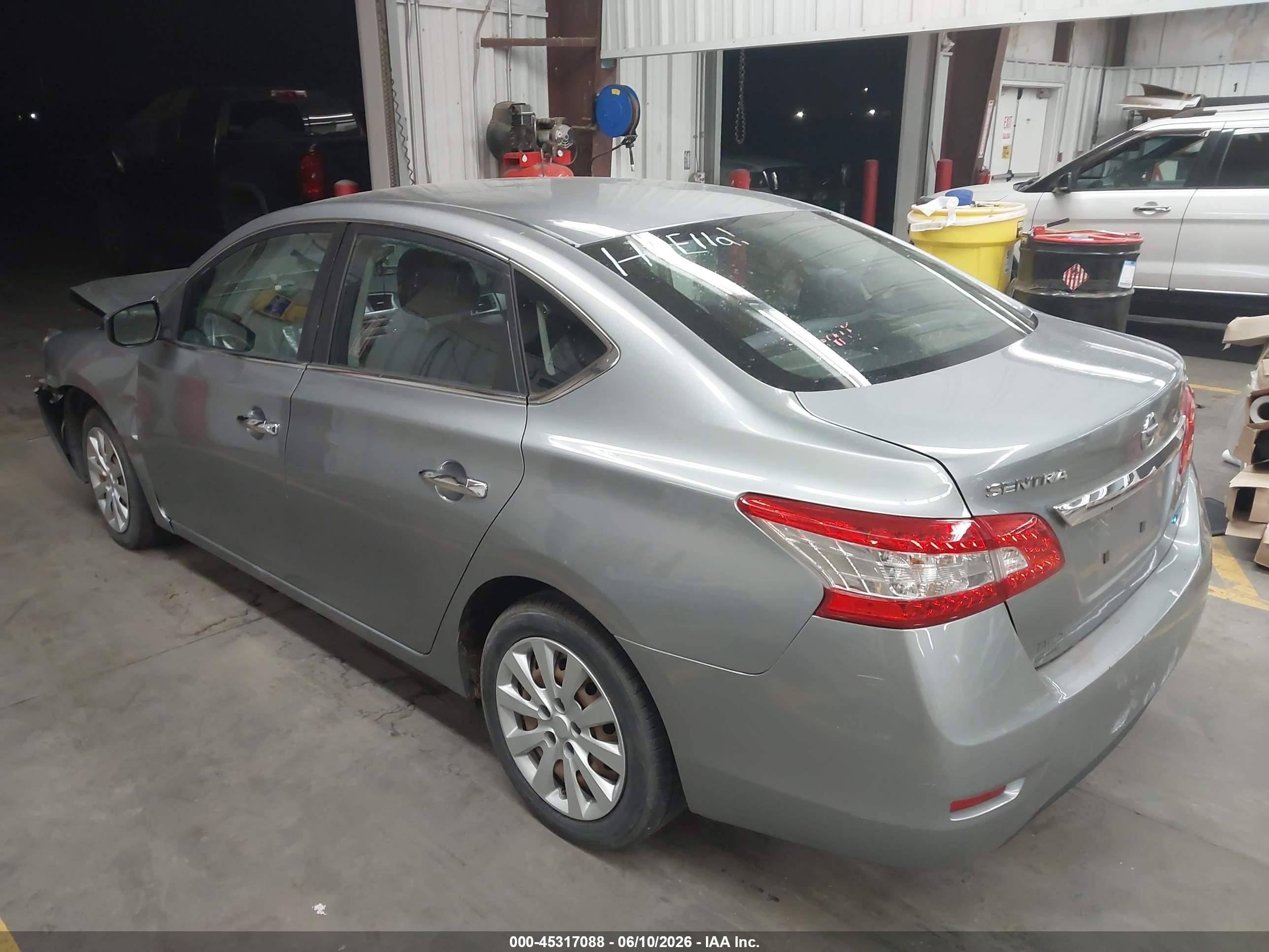 2013 Nissan Sentra Sv Gray vin: 3N1AB7AP1DL606244