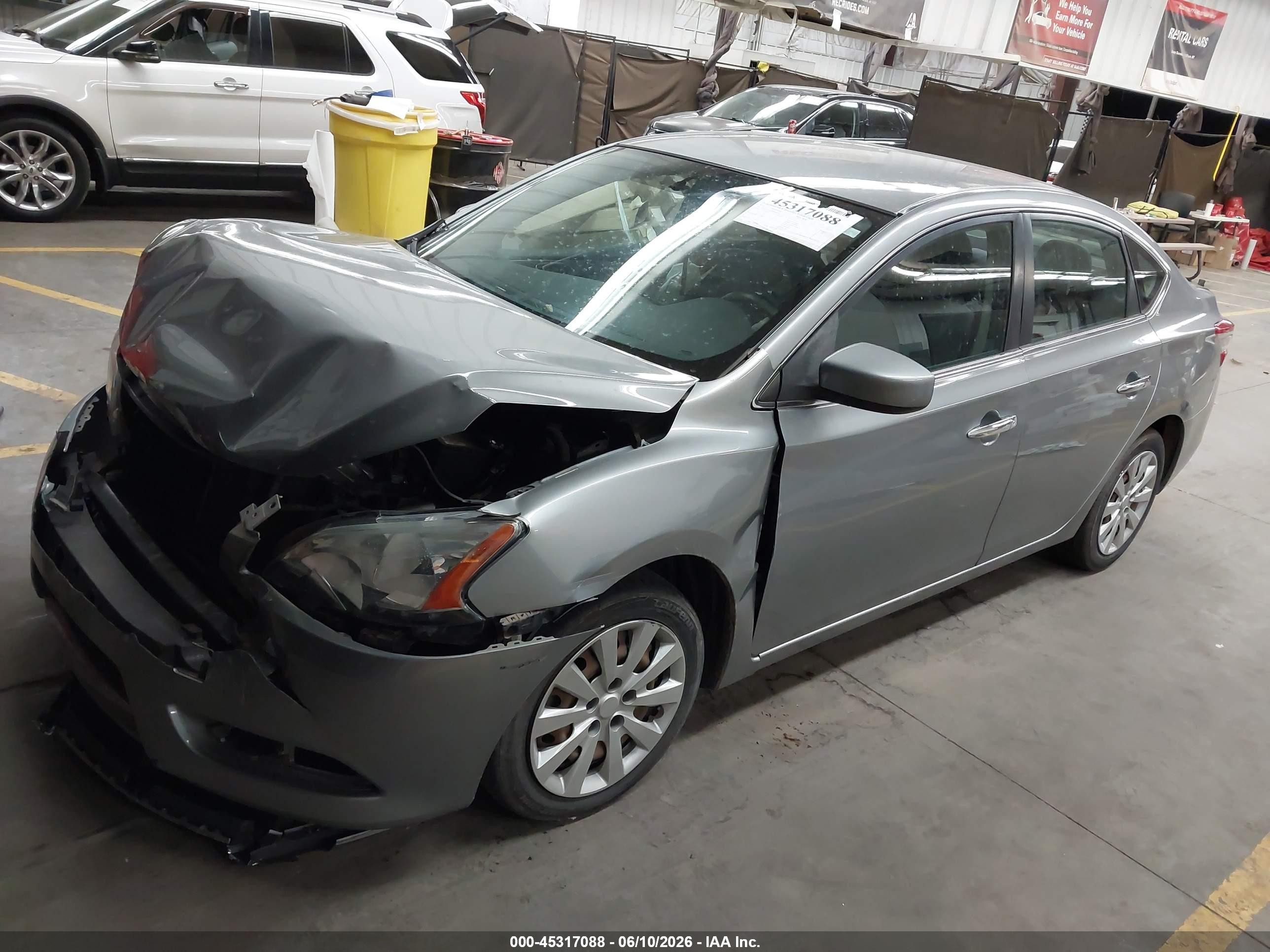 2013 Nissan Sentra Sv Gray vin: 3N1AB7AP1DL606244