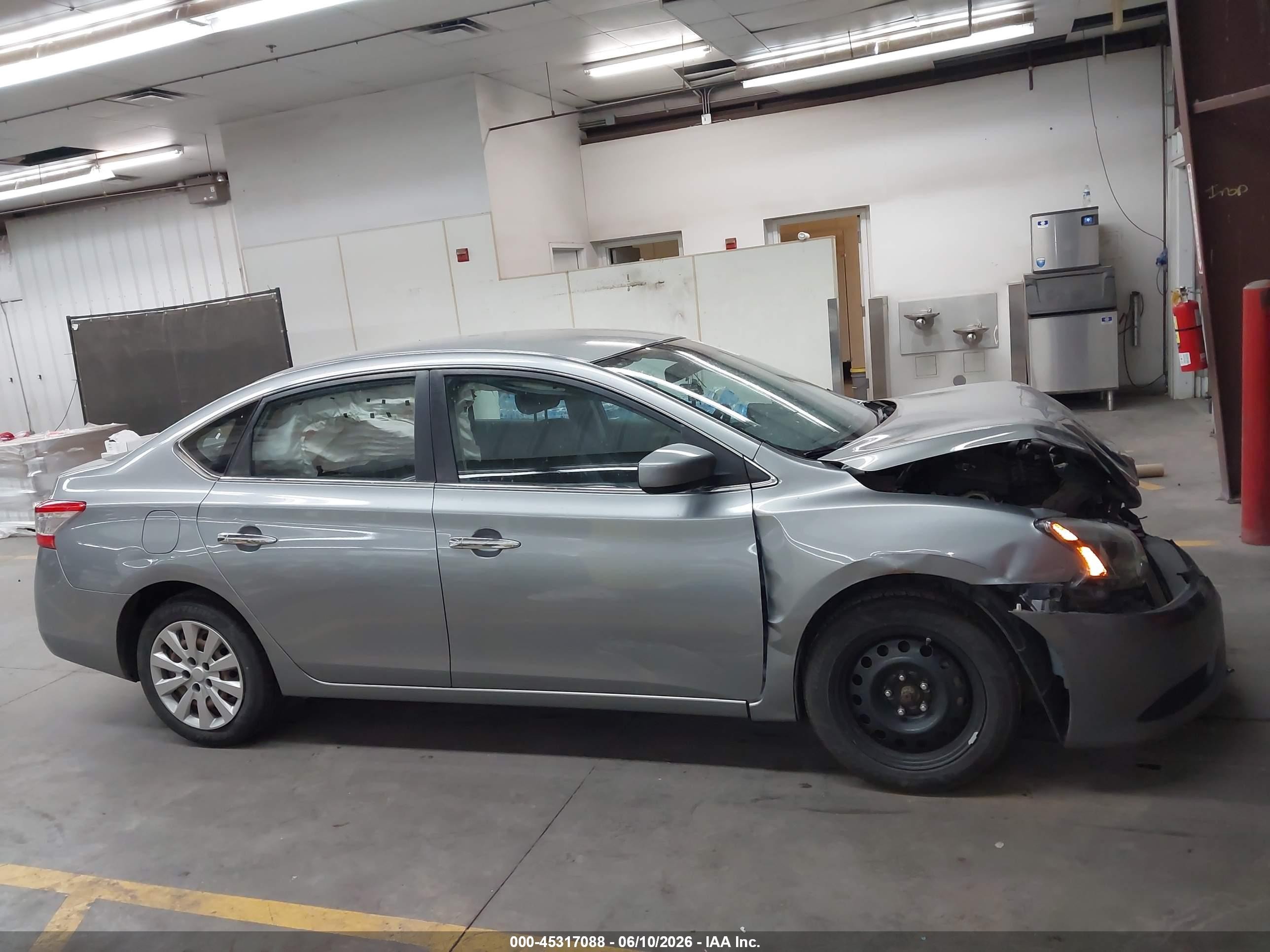 2013 Nissan Sentra Sv Gray vin: 3N1AB7AP1DL606244