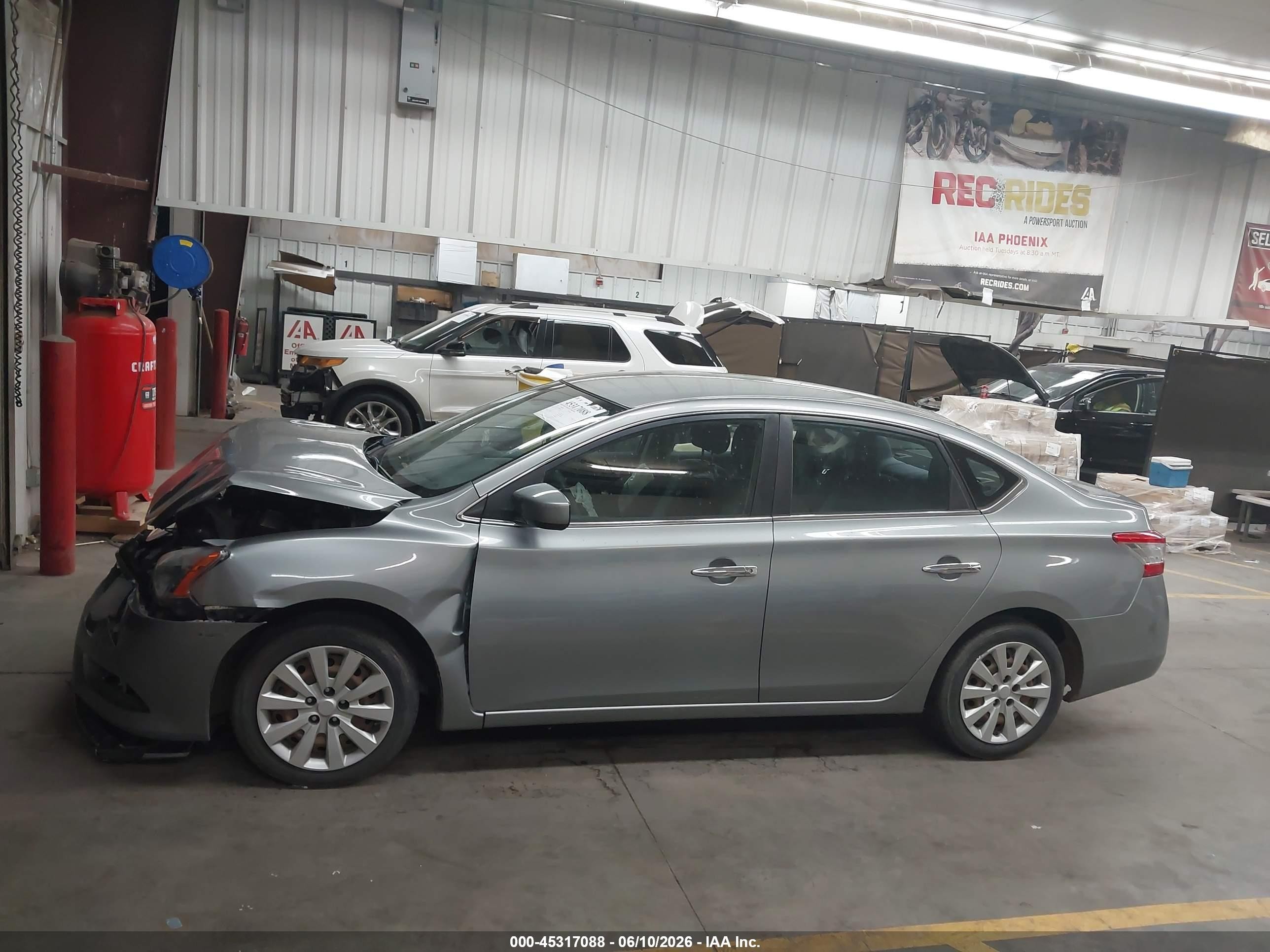 2013 Nissan Sentra Sv Gray vin: 3N1AB7AP1DL606244
