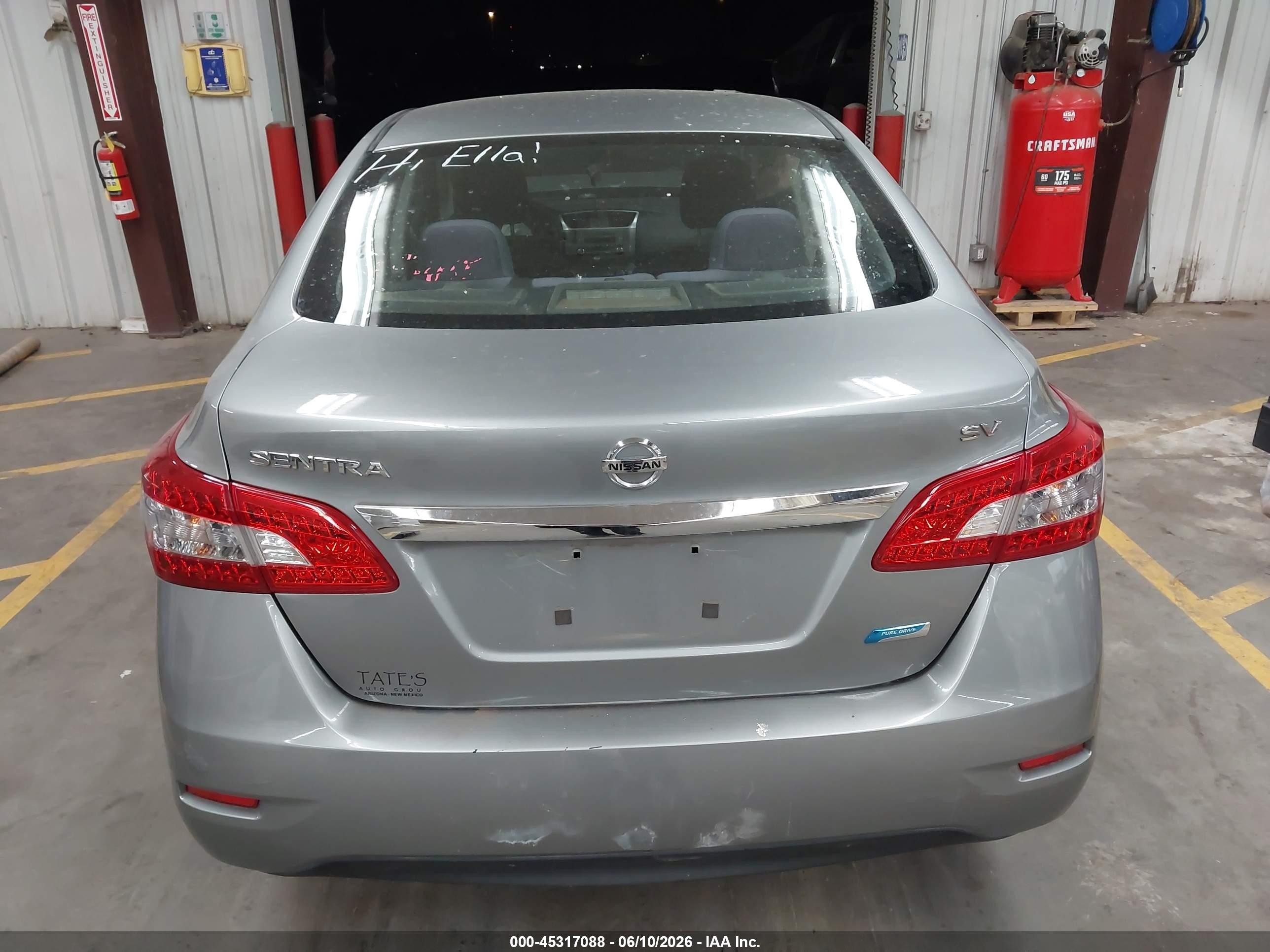 2013 Nissan Sentra Sv Gray vin: 3N1AB7AP1DL606244