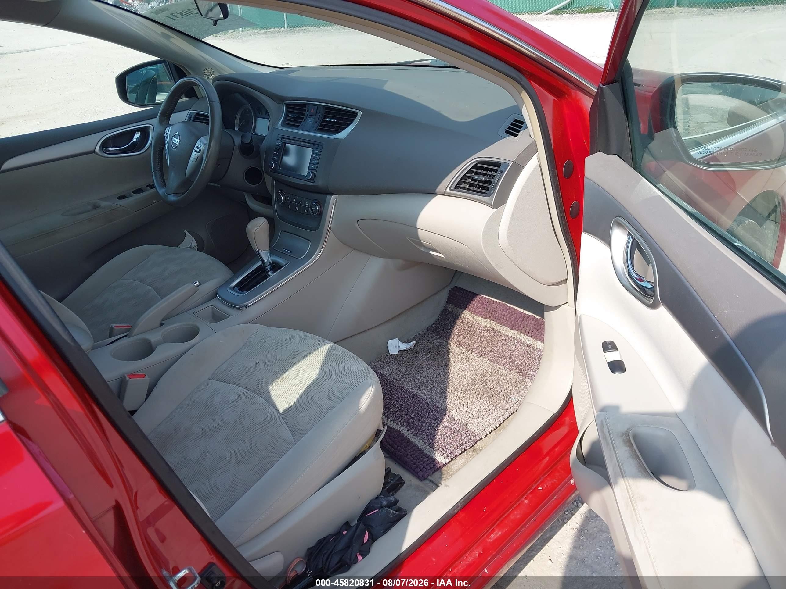 2013 Nissan Sentra Sv Red vin: 3N1AB7AP1DL618264