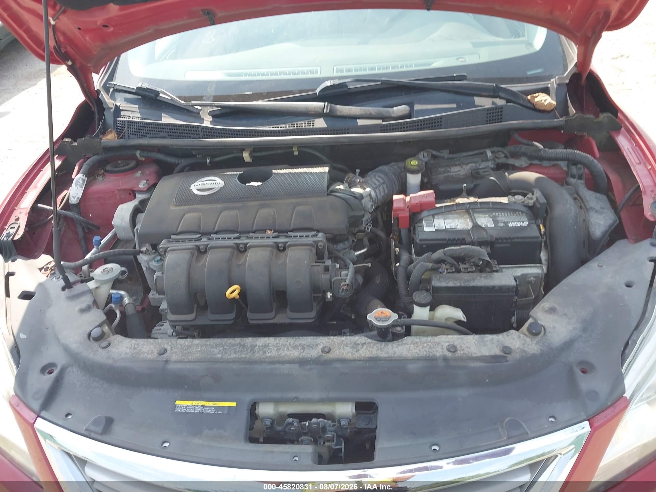 2013 Nissan Sentra Sv Red vin: 3N1AB7AP1DL618264