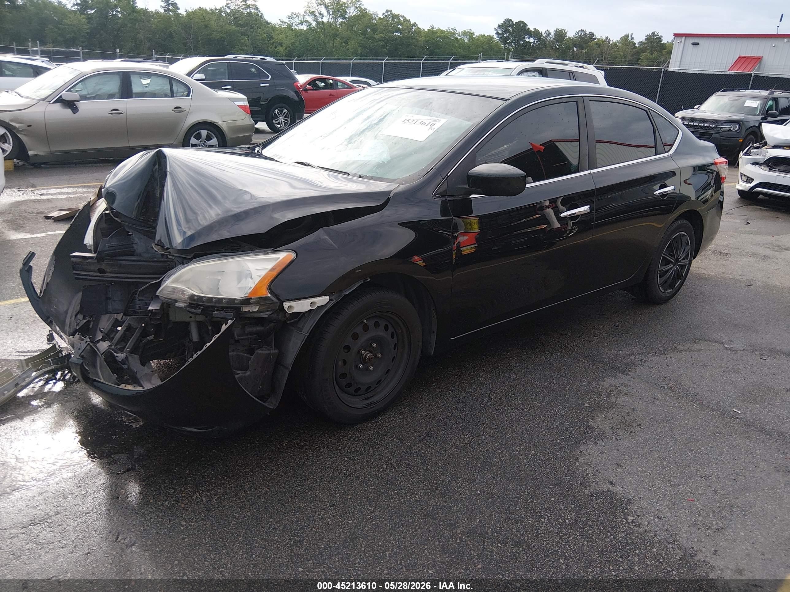2013 Nissan Sentra Sv Black vin: 3N1AB7AP1DL618412