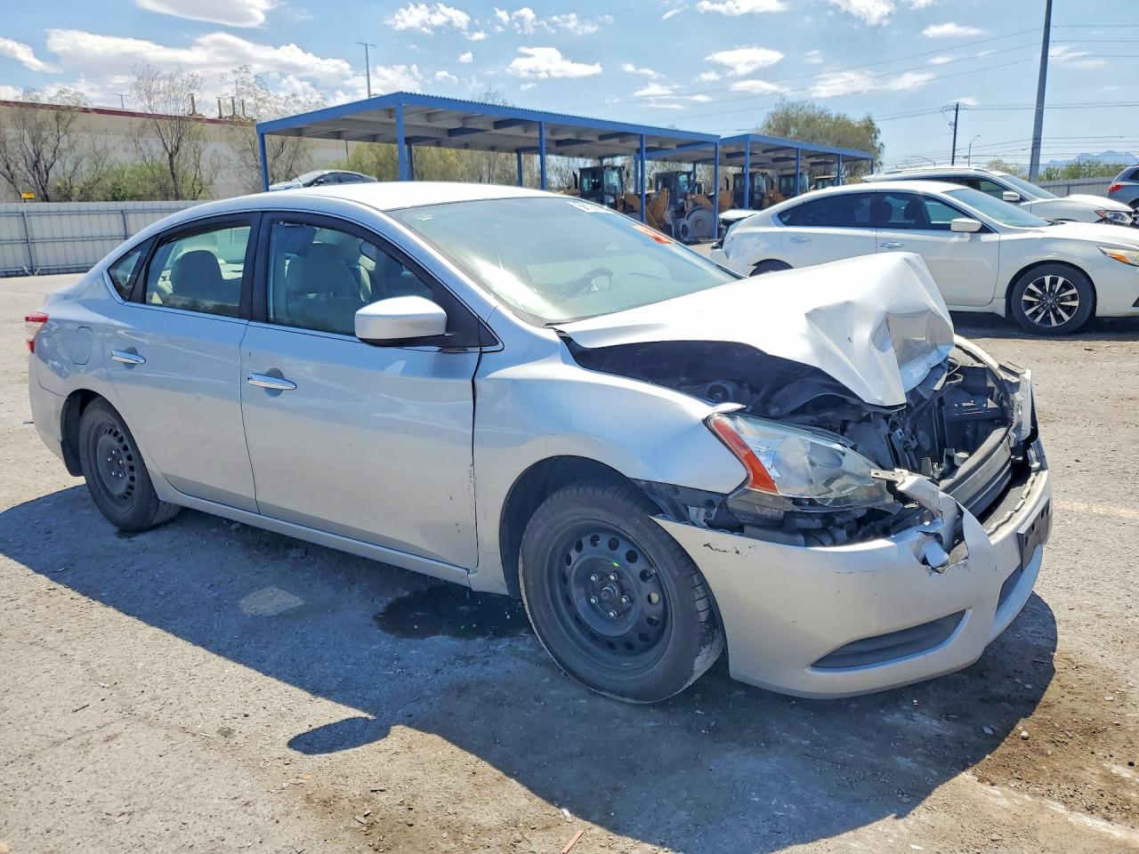2013 Nissan Sentra S Серебряный vin: 3N1AB7AP1DL619933