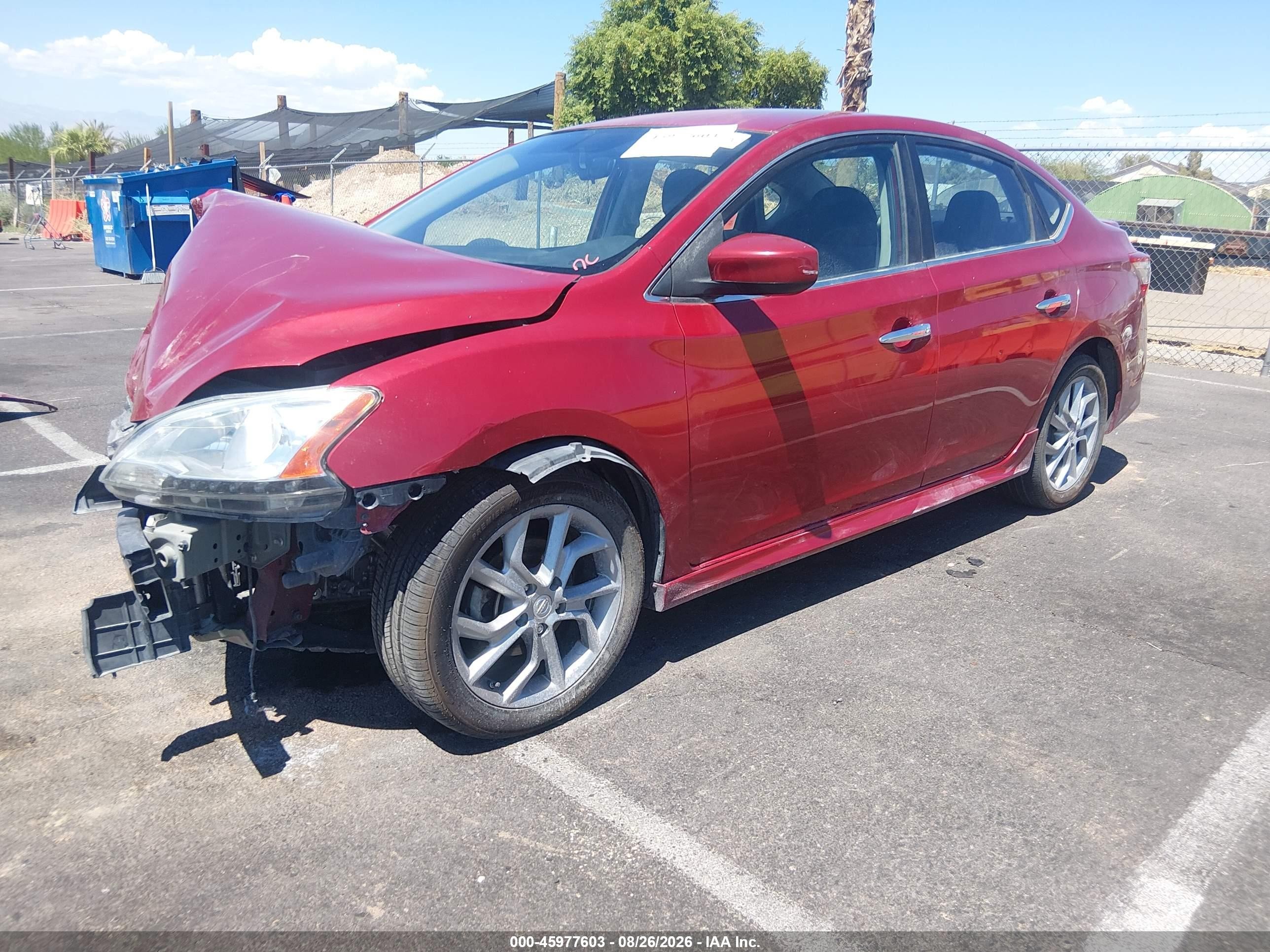 2013 Nissan Sentra Sr Red vin: 3N1AB7AP1DL659963
