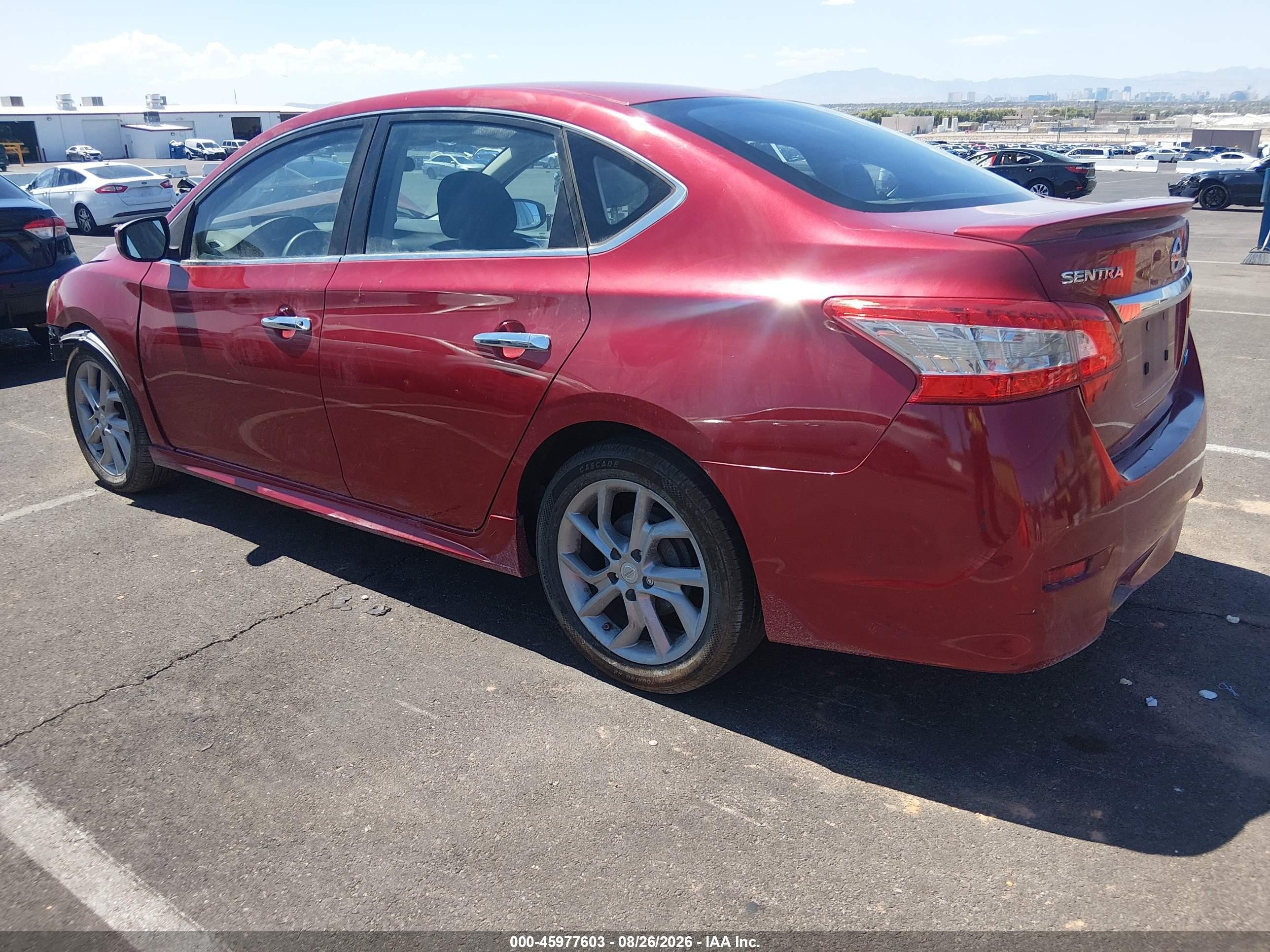2013 Nissan Sentra Sr Red vin: 3N1AB7AP1DL659963