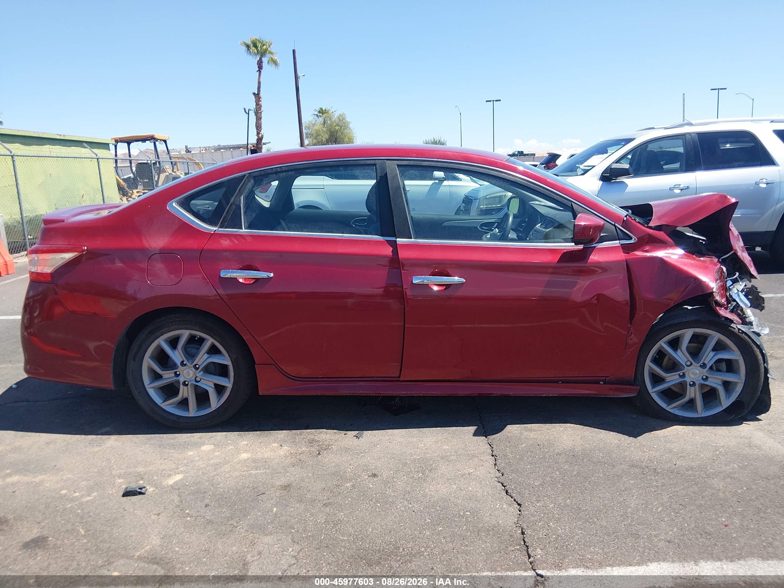 2013 Nissan Sentra Sr Red vin: 3N1AB7AP1DL659963
