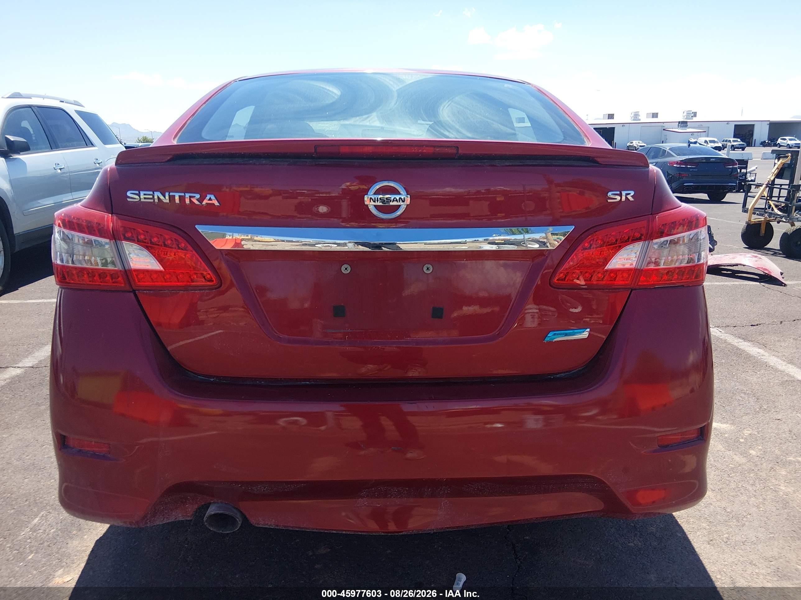 2013 Nissan Sentra Sr Red vin: 3N1AB7AP1DL659963