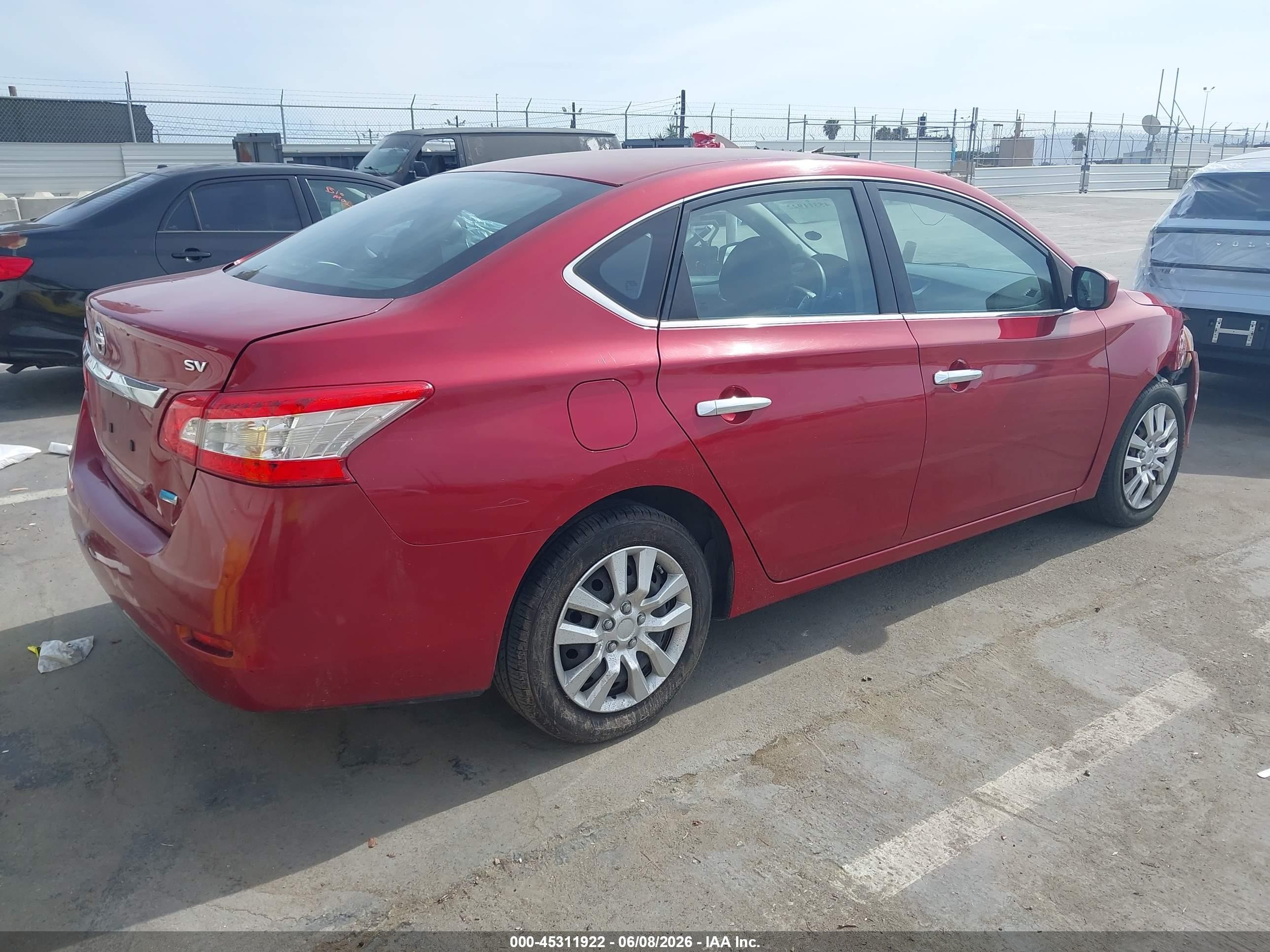 2013 Nissan Sentra Sv Red vin: 3N1AB7AP1DL669702