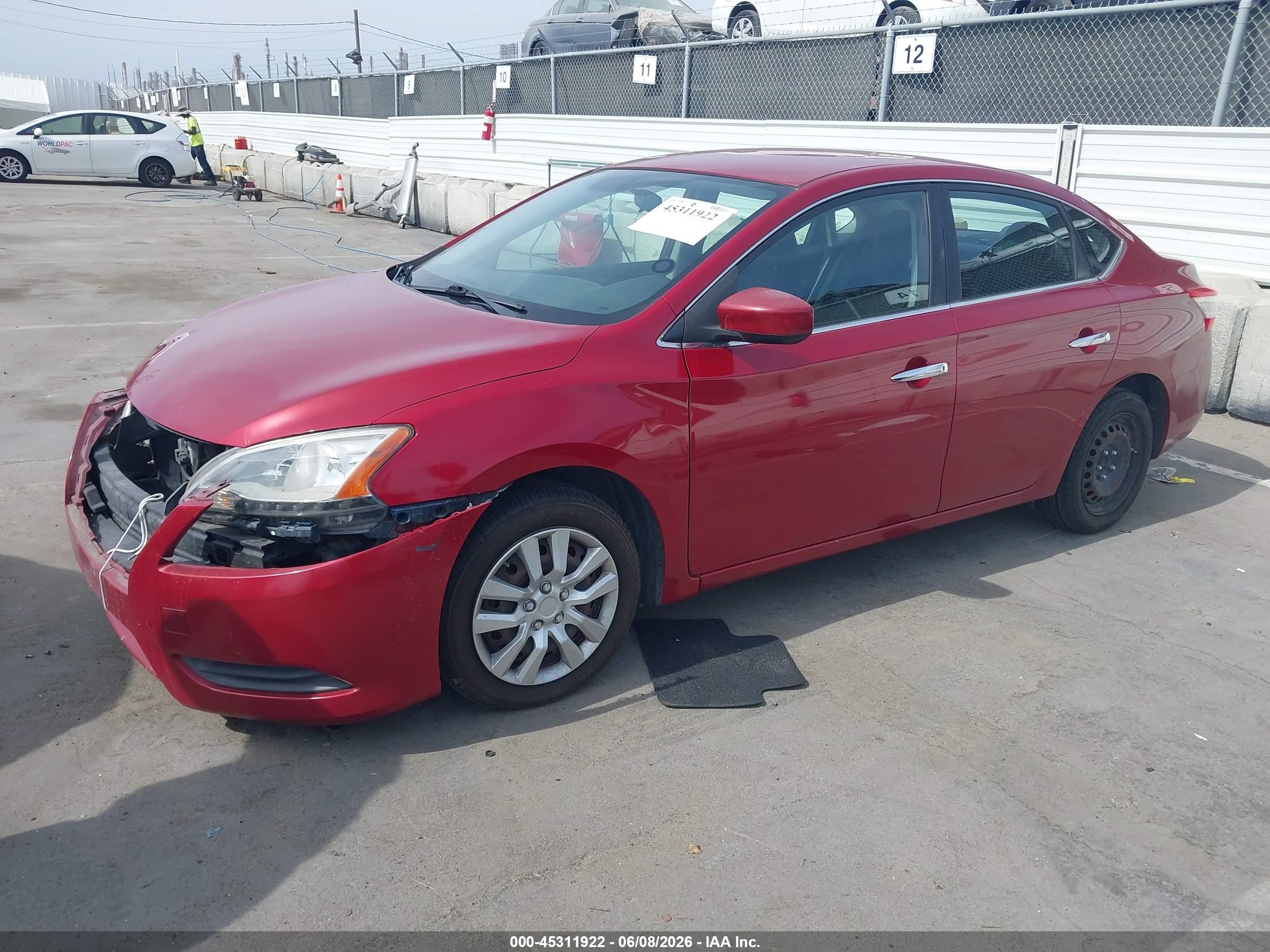 2013 Nissan Sentra Sv Red vin: 3N1AB7AP1DL669702