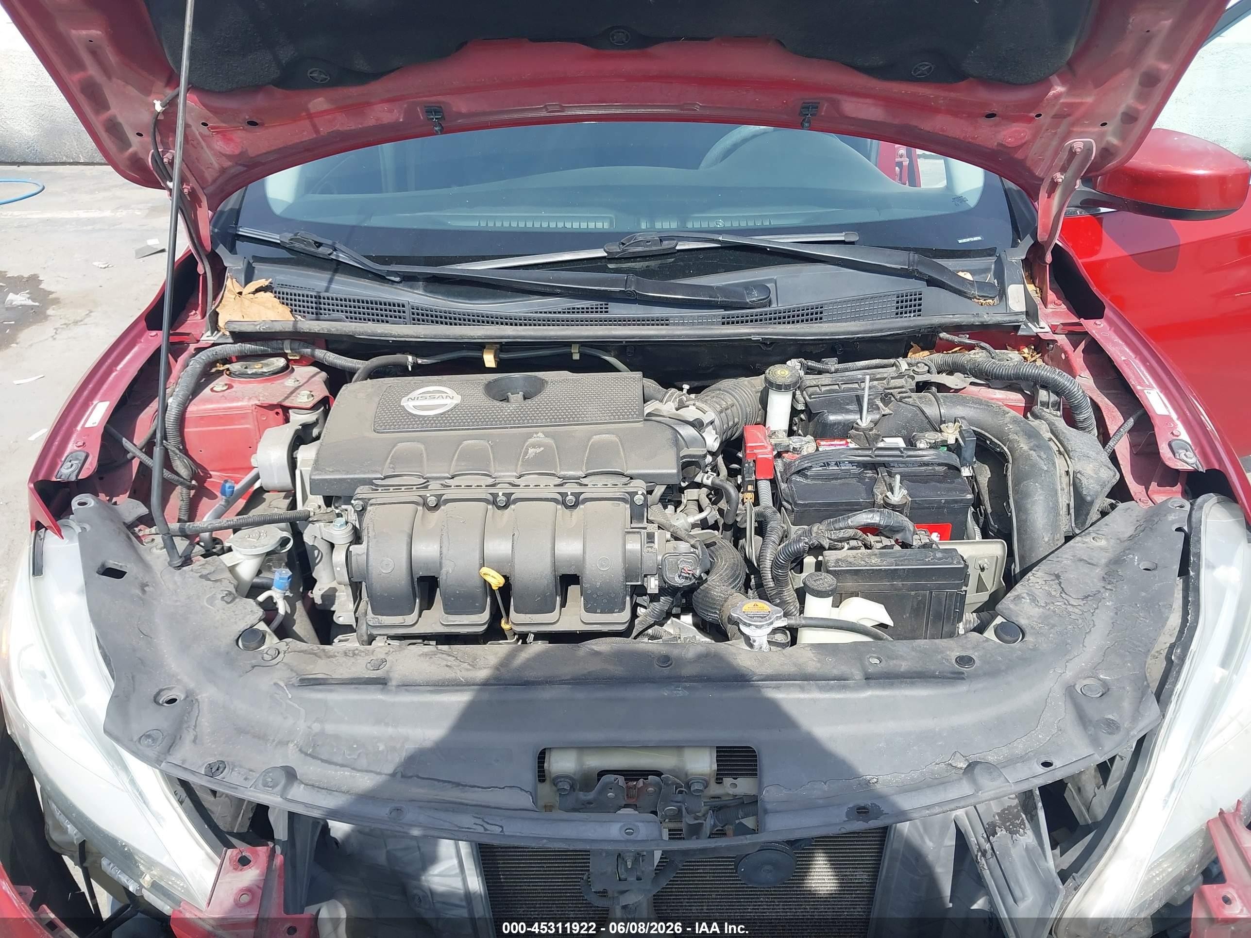 2013 Nissan Sentra Sv Red vin: 3N1AB7AP1DL669702