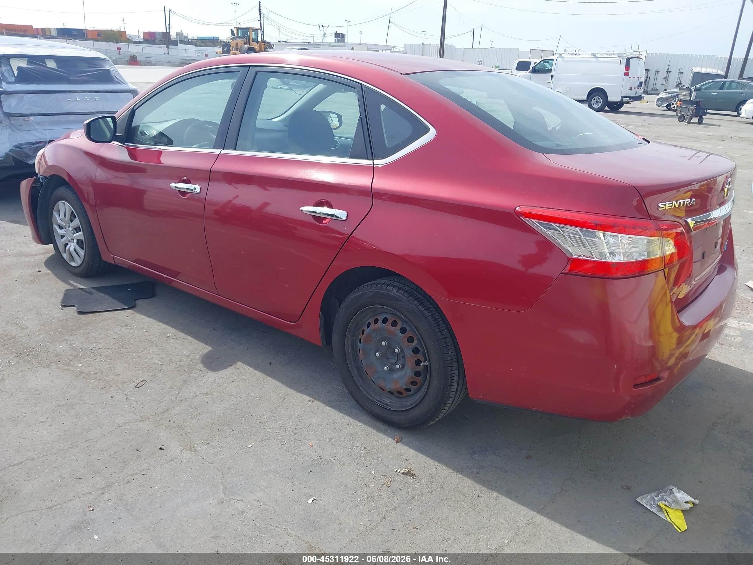 2013 Nissan Sentra Sv Red vin: 3N1AB7AP1DL669702