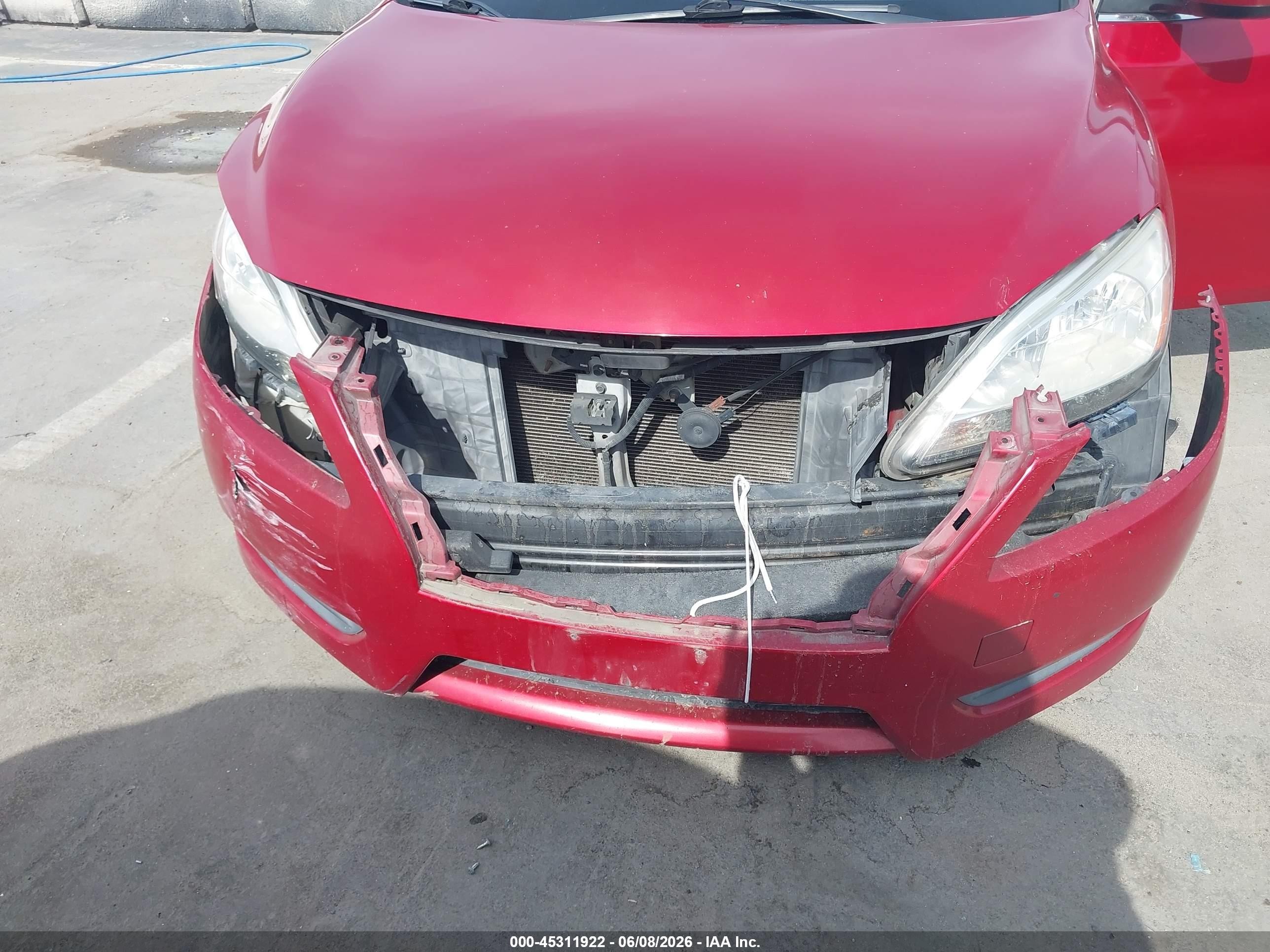 2013 Nissan Sentra Sv Red vin: 3N1AB7AP1DL669702