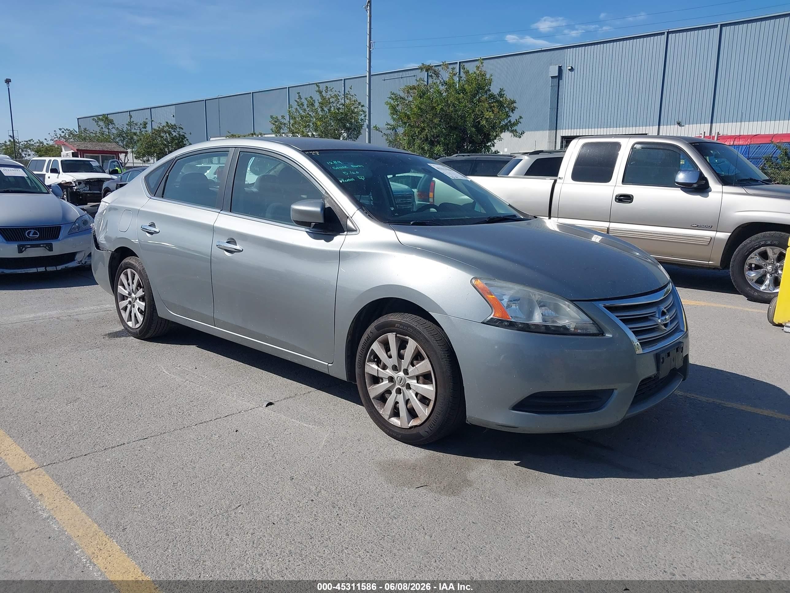 2013 Nissan Sentra Sv Gray vin: 3N1AB7AP1DL699959