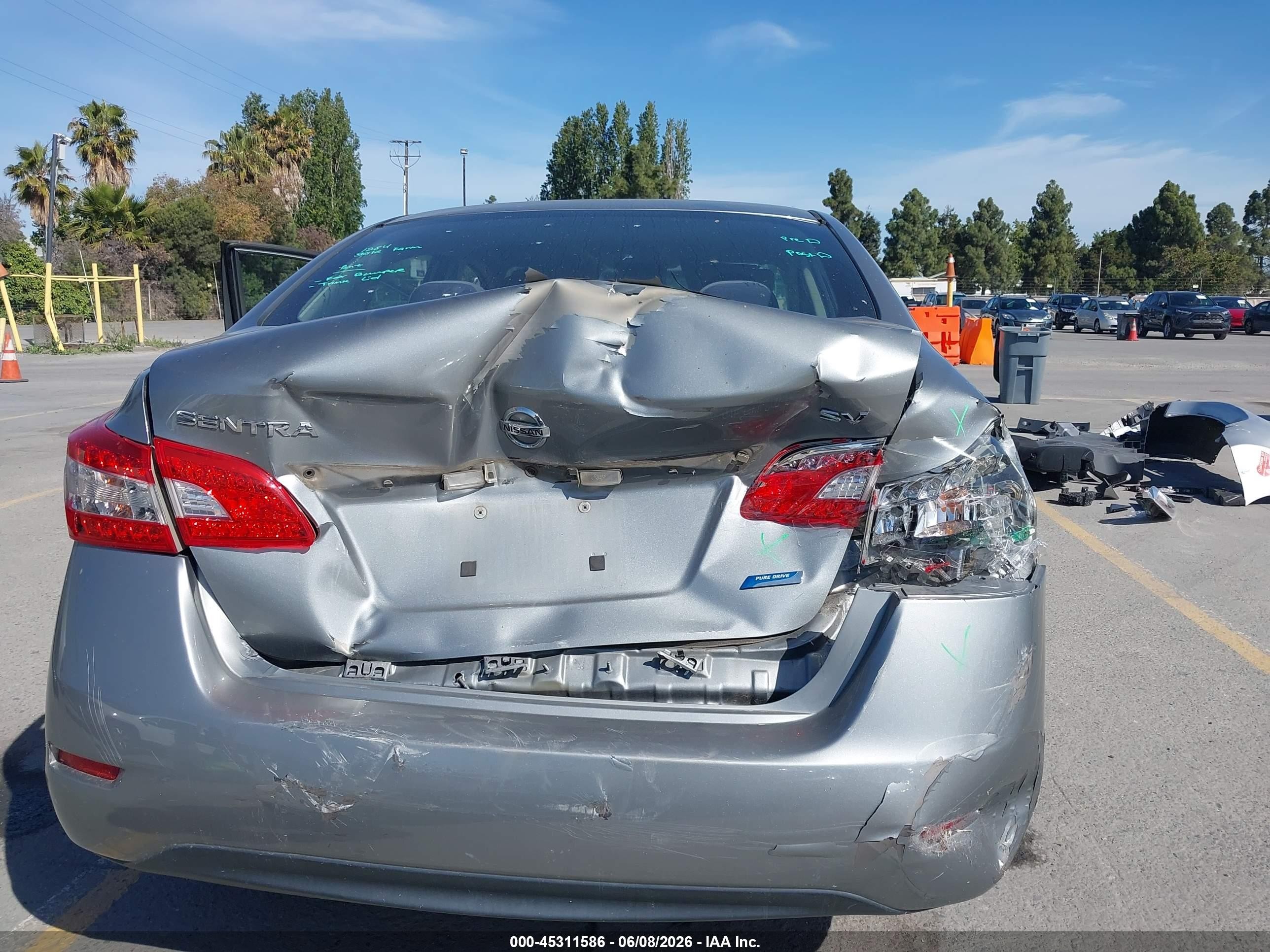2013 Nissan Sentra Sv Gray vin: 3N1AB7AP1DL699959