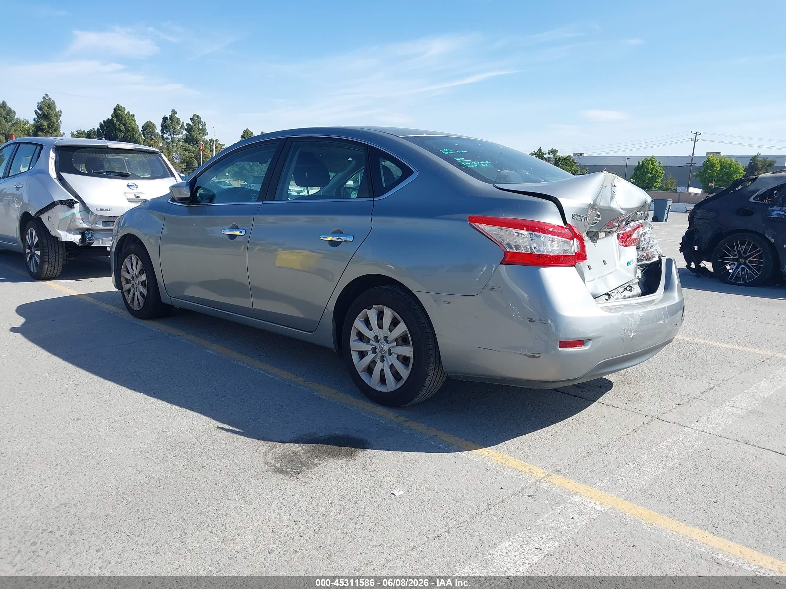 2013 Nissan Sentra Sv Gray vin: 3N1AB7AP1DL699959