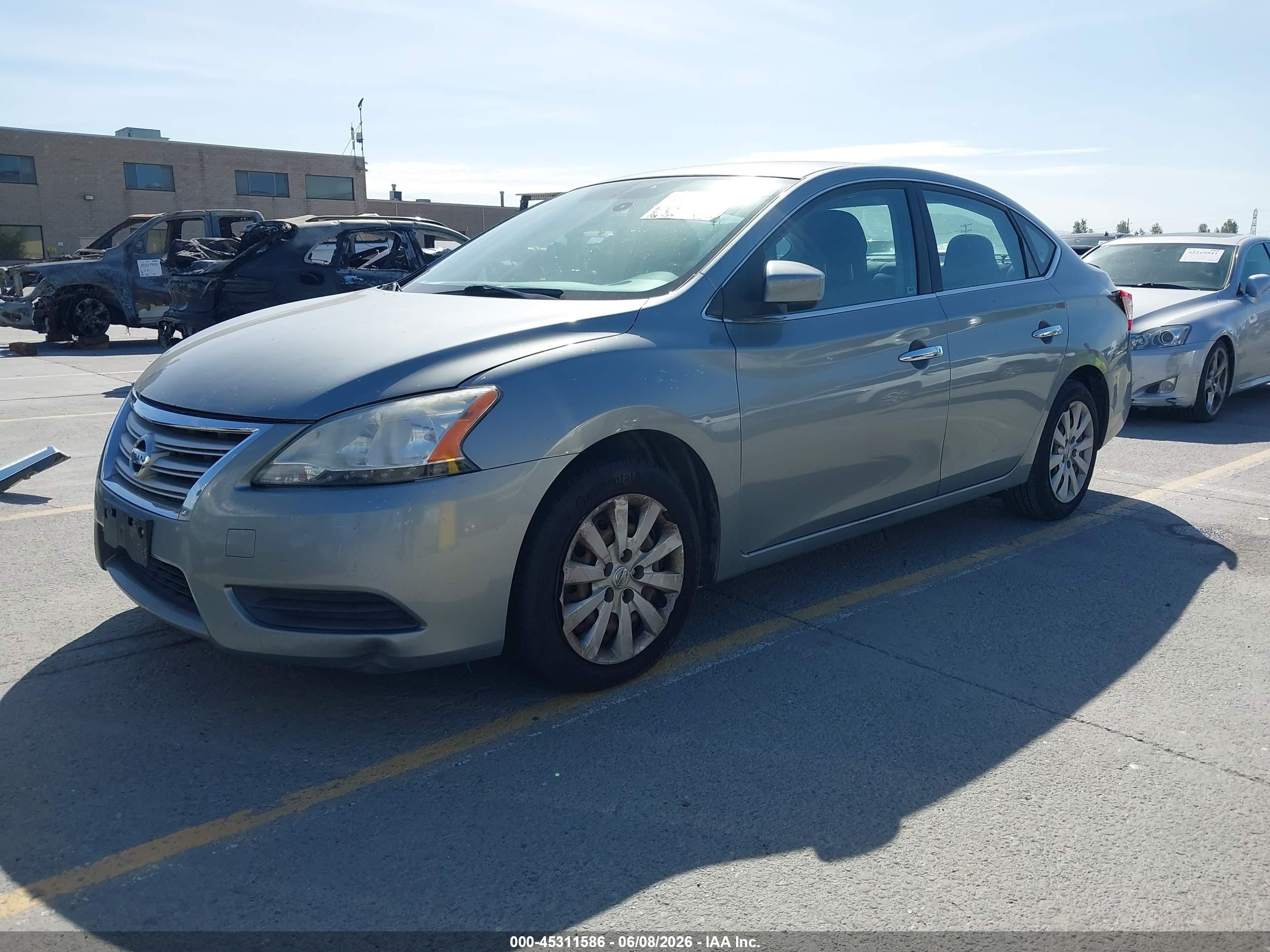 2013 Nissan Sentra Sv Gray vin: 3N1AB7AP1DL699959