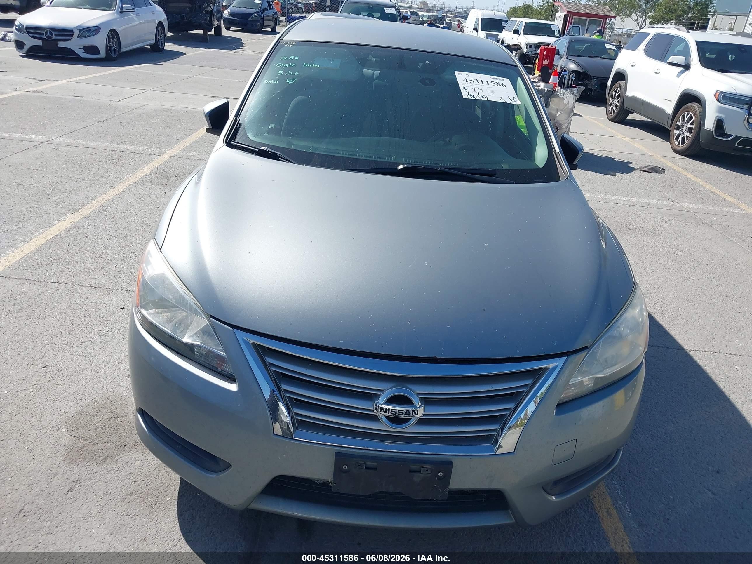 2013 Nissan Sentra Sv Gray vin: 3N1AB7AP1DL699959
