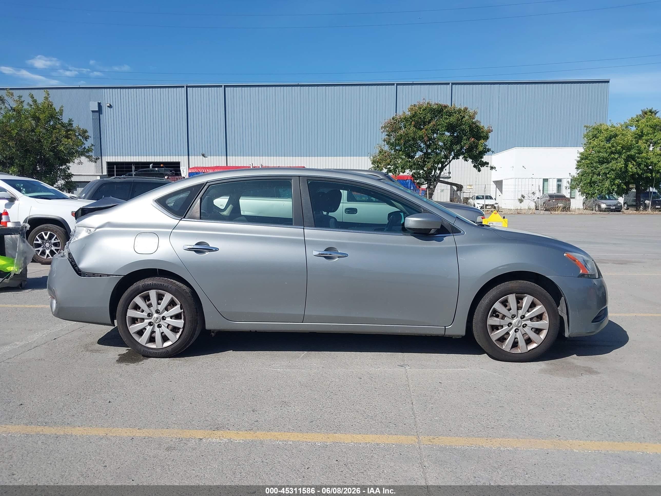 2013 Nissan Sentra Sv Gray vin: 3N1AB7AP1DL699959