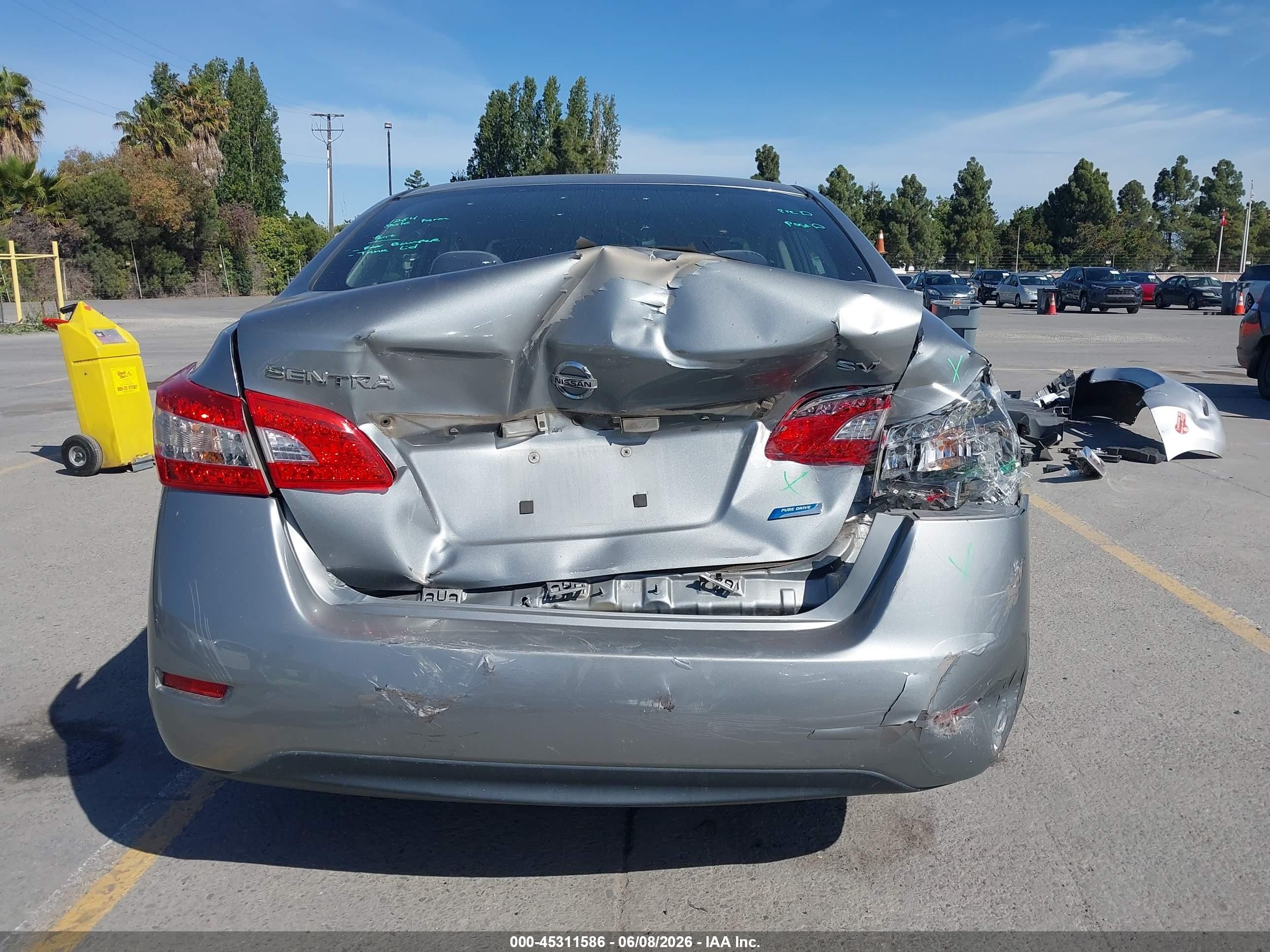 2013 Nissan Sentra Sv Gray vin: 3N1AB7AP1DL699959