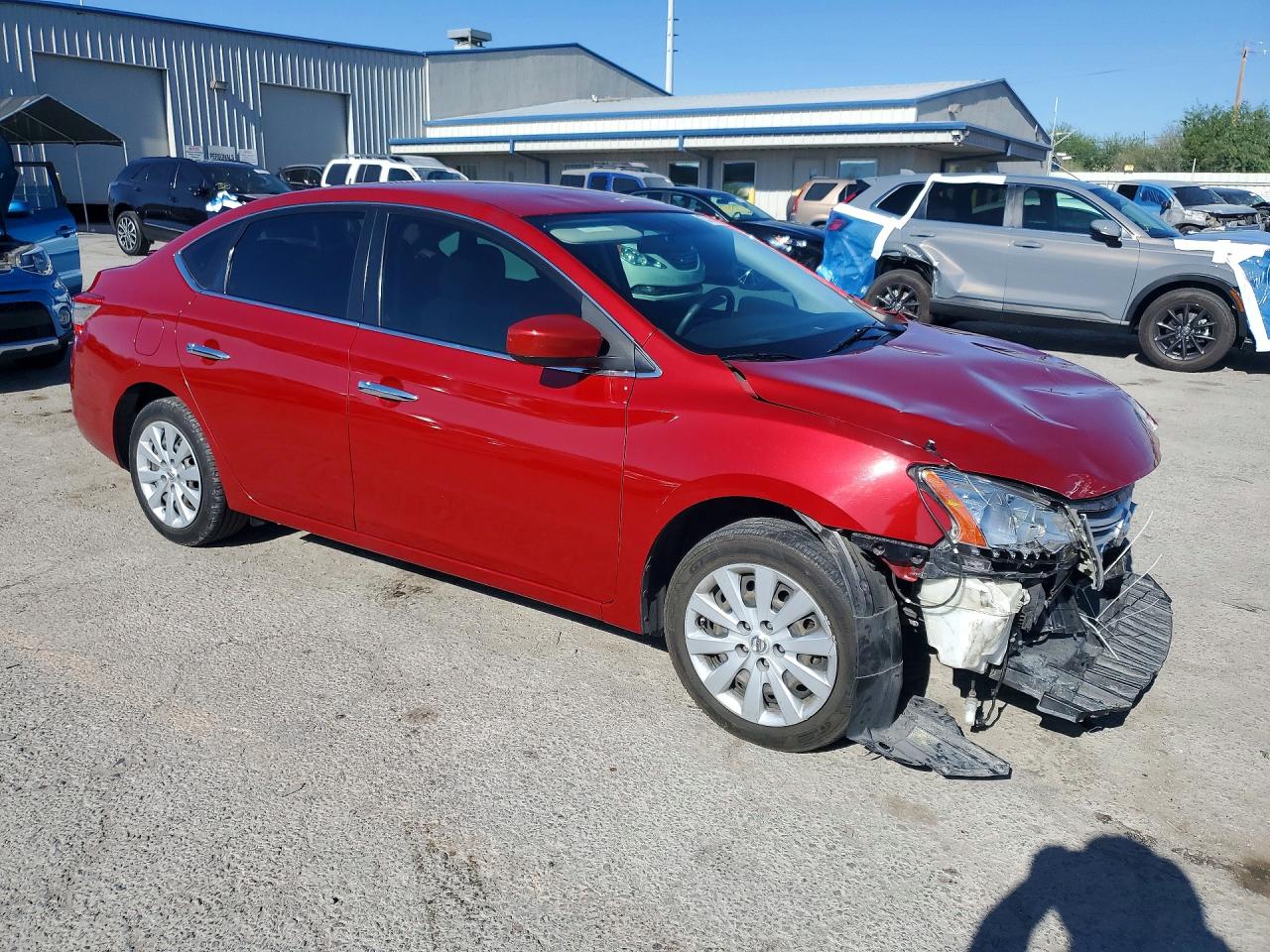 2013 Nissan Sentra S Red vin: 3N1AB7AP1DL714976