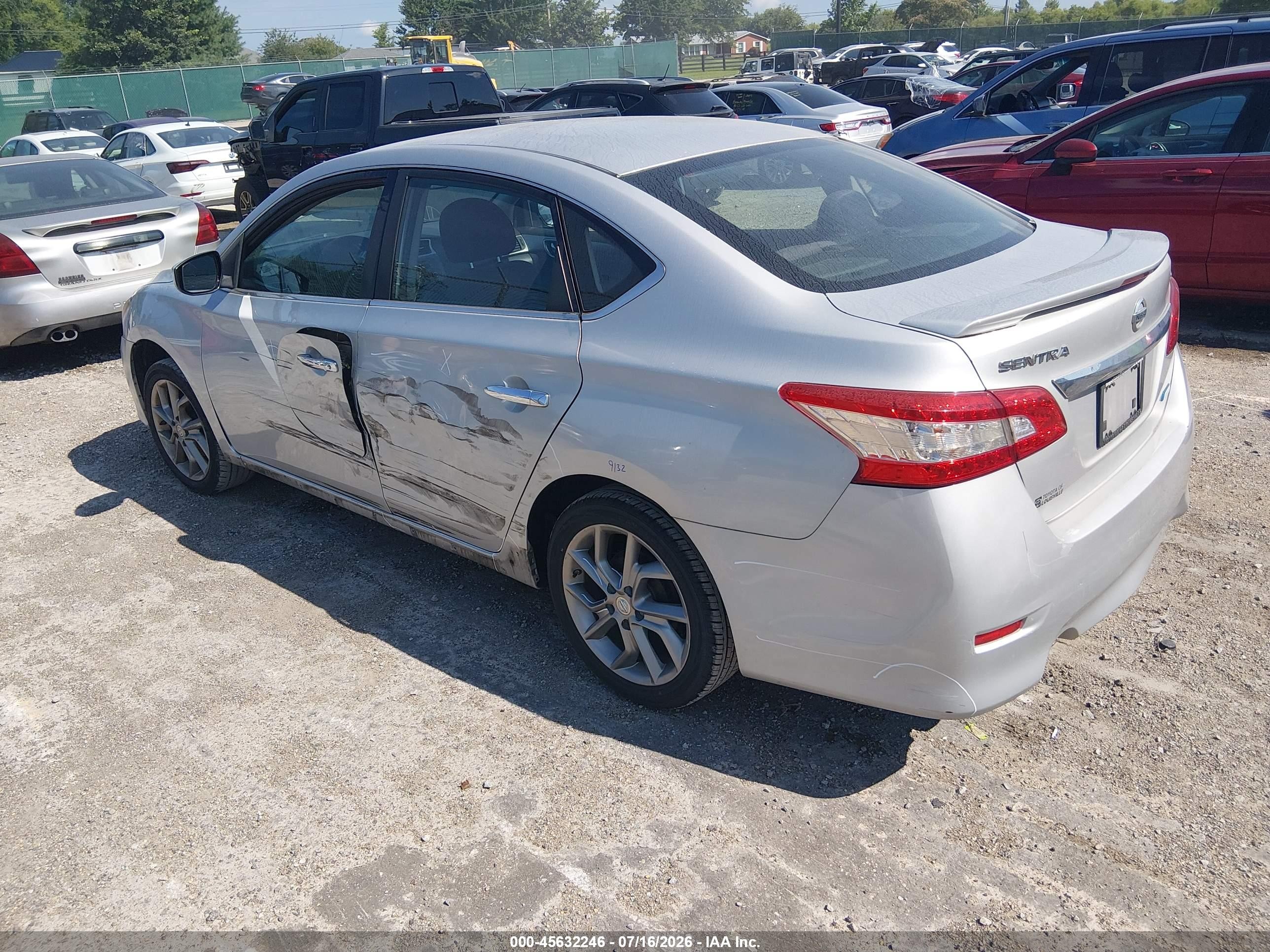 2013 Nissan Sentra Sr Silver vin: 3N1AB7AP1DL717196
