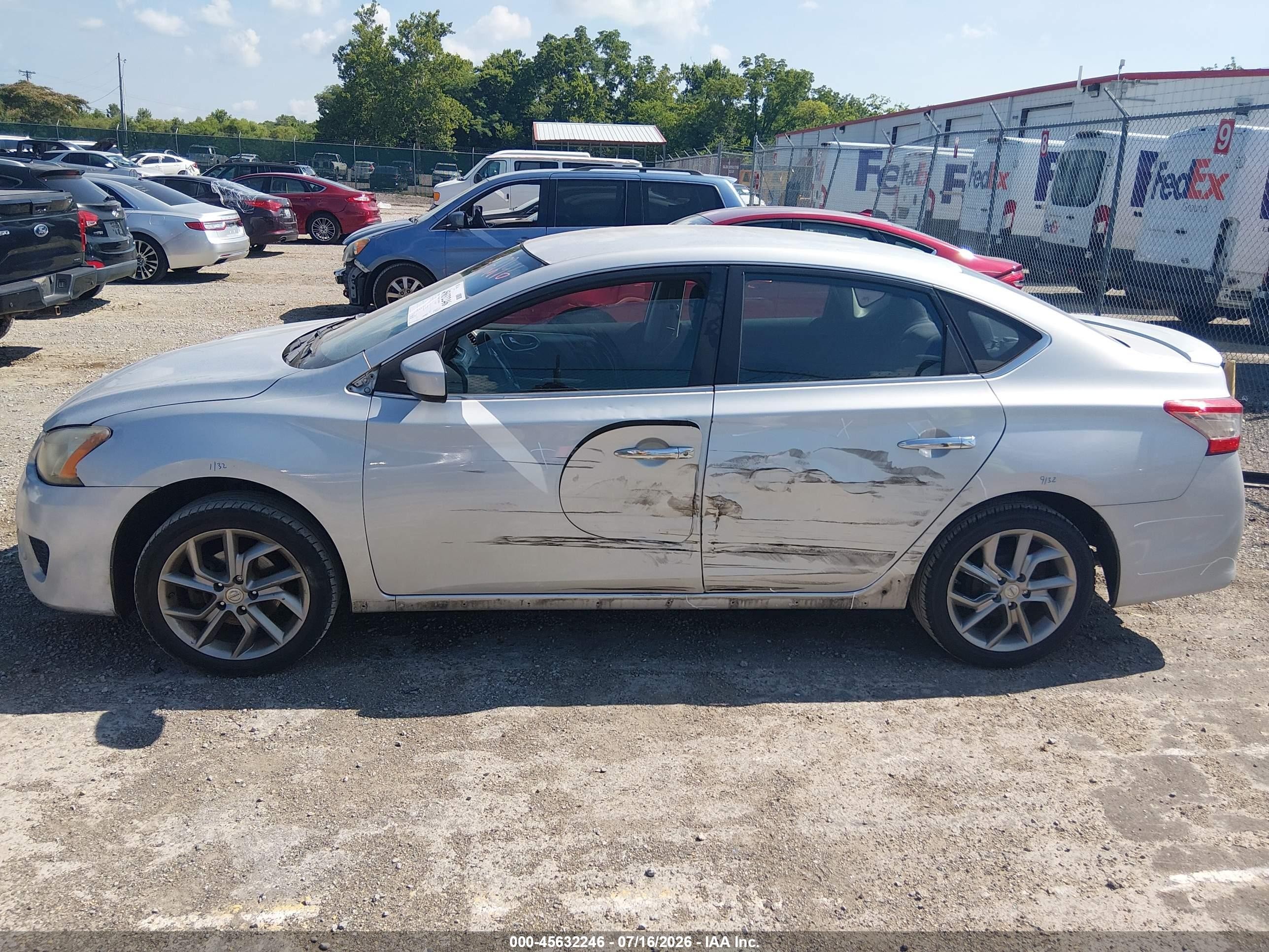2013 Nissan Sentra Sr Silver vin: 3N1AB7AP1DL717196