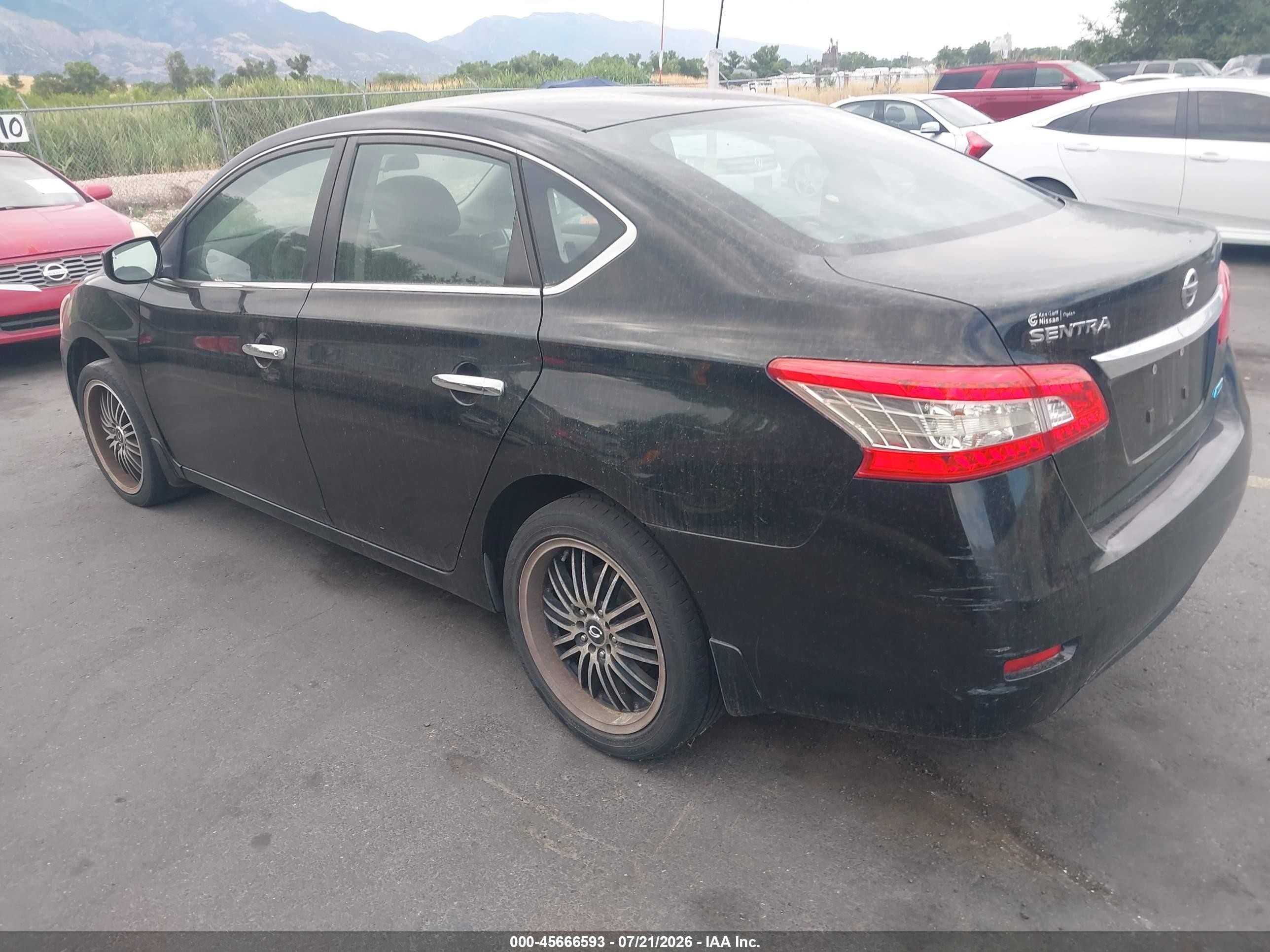 2013 Nissan Sentra S Black vin: 3N1AB7AP1DL742874