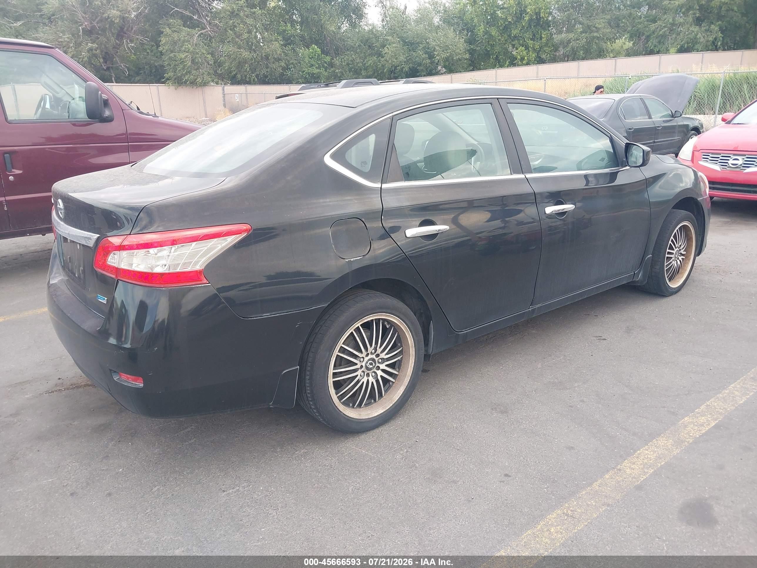 2013 Nissan Sentra S Black vin: 3N1AB7AP1DL742874
