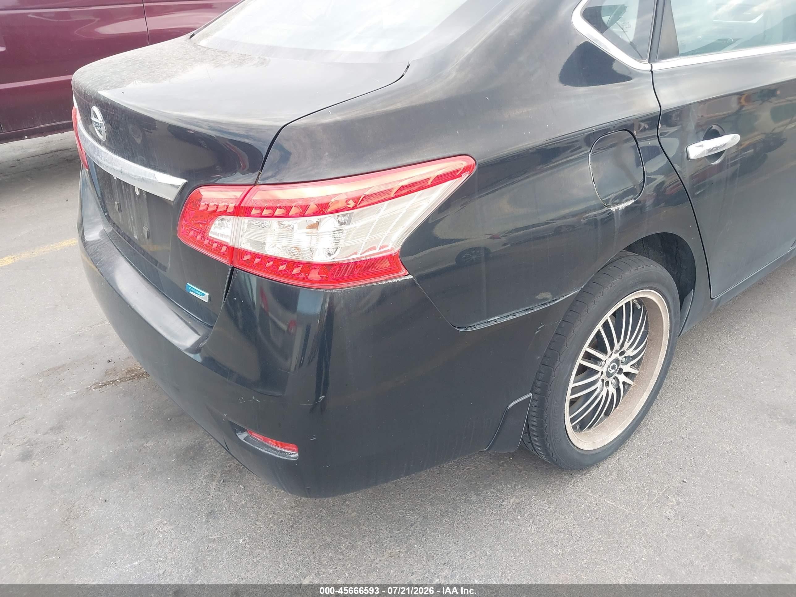 2013 Nissan Sentra S Black vin: 3N1AB7AP1DL742874