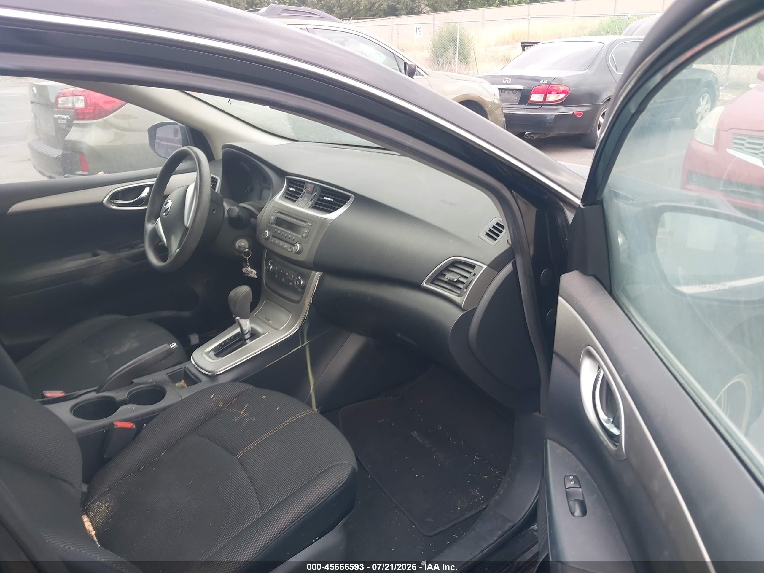 2013 Nissan Sentra S Black vin: 3N1AB7AP1DL742874