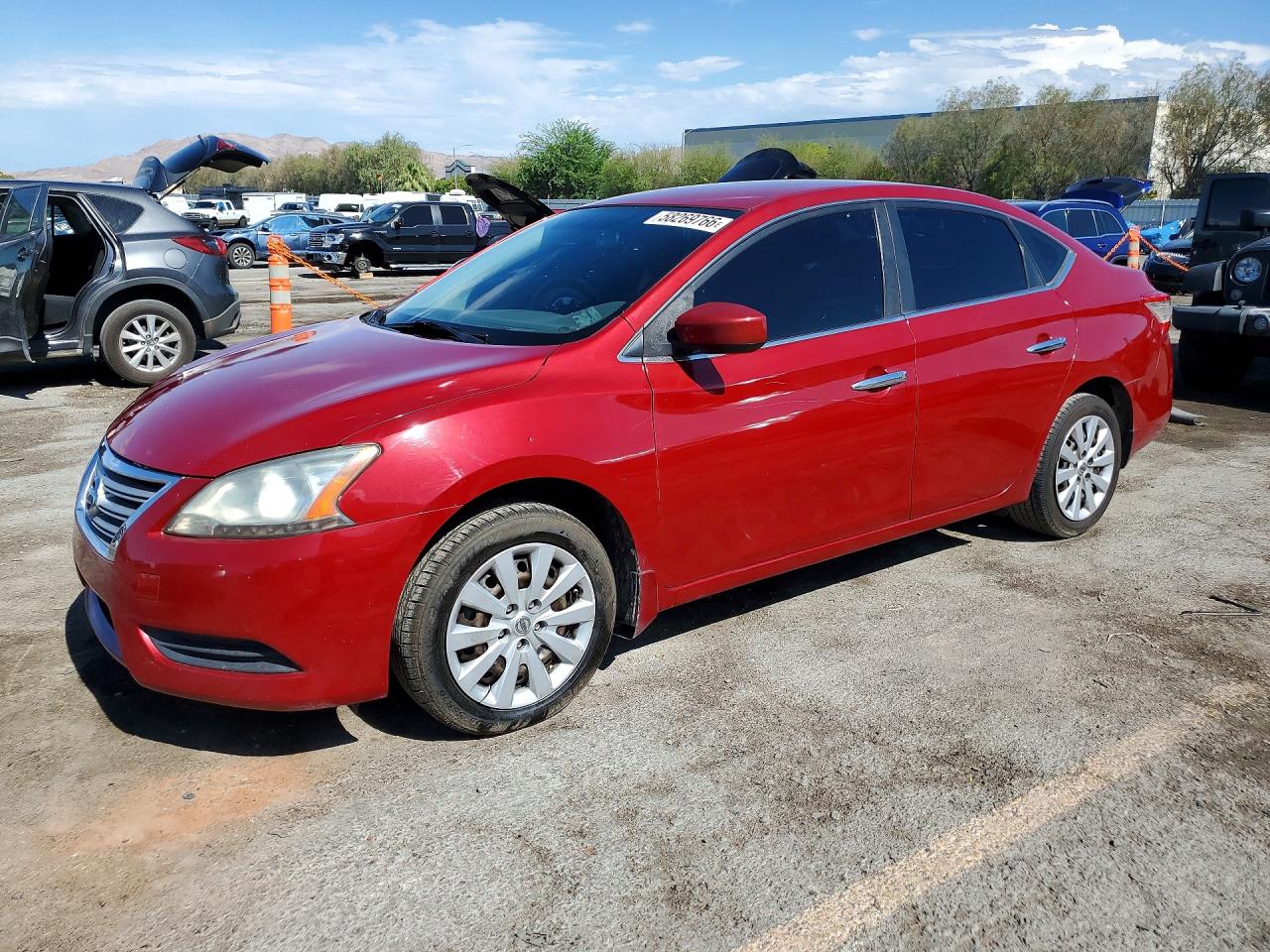 2013 Nissan Sentra S Red vin: 3N1AB7AP1DL779827