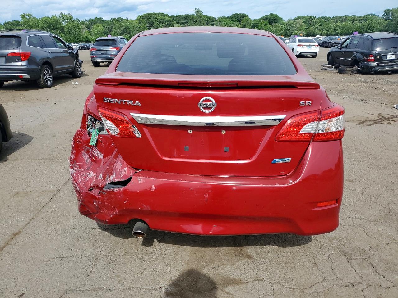 2014 Nissan Sentra Sr Red vin: 3N1AB7AP1EL626995