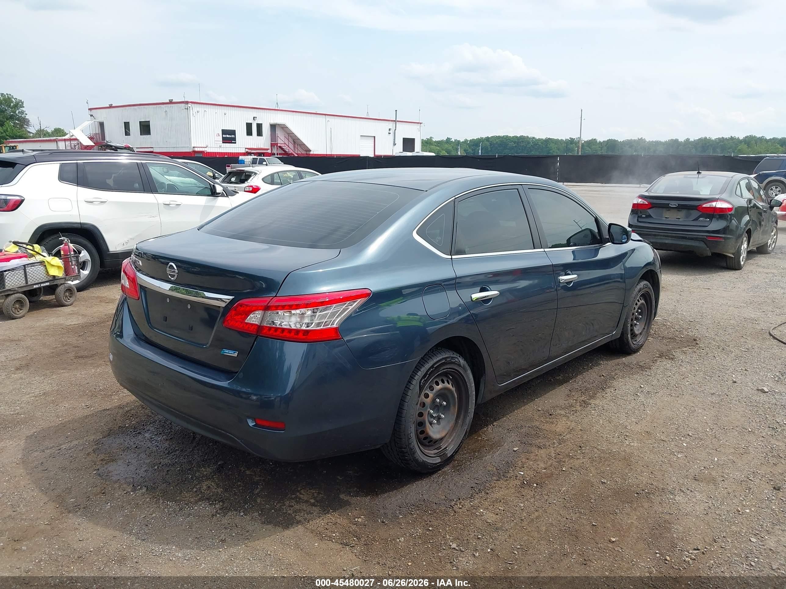 2014 Nissan Sentra S Blue vin: 3N1AB7AP1EL627855
