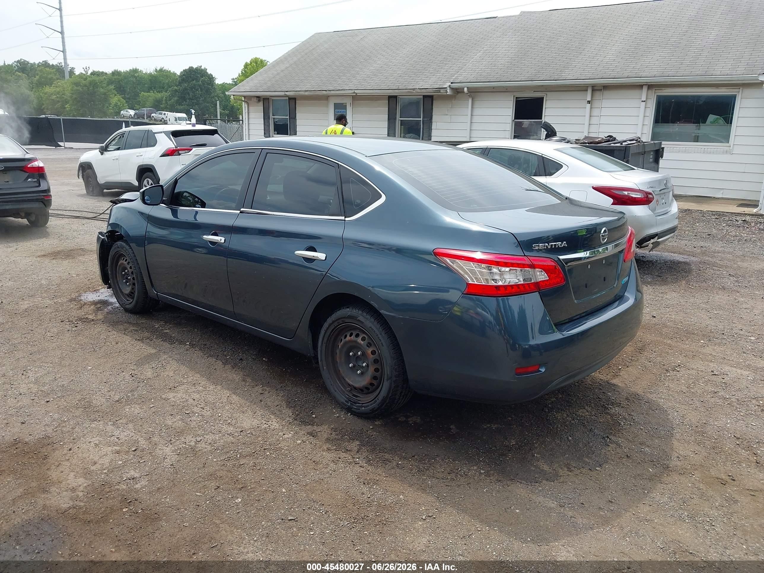 2014 Nissan Sentra S Blue vin: 3N1AB7AP1EL627855