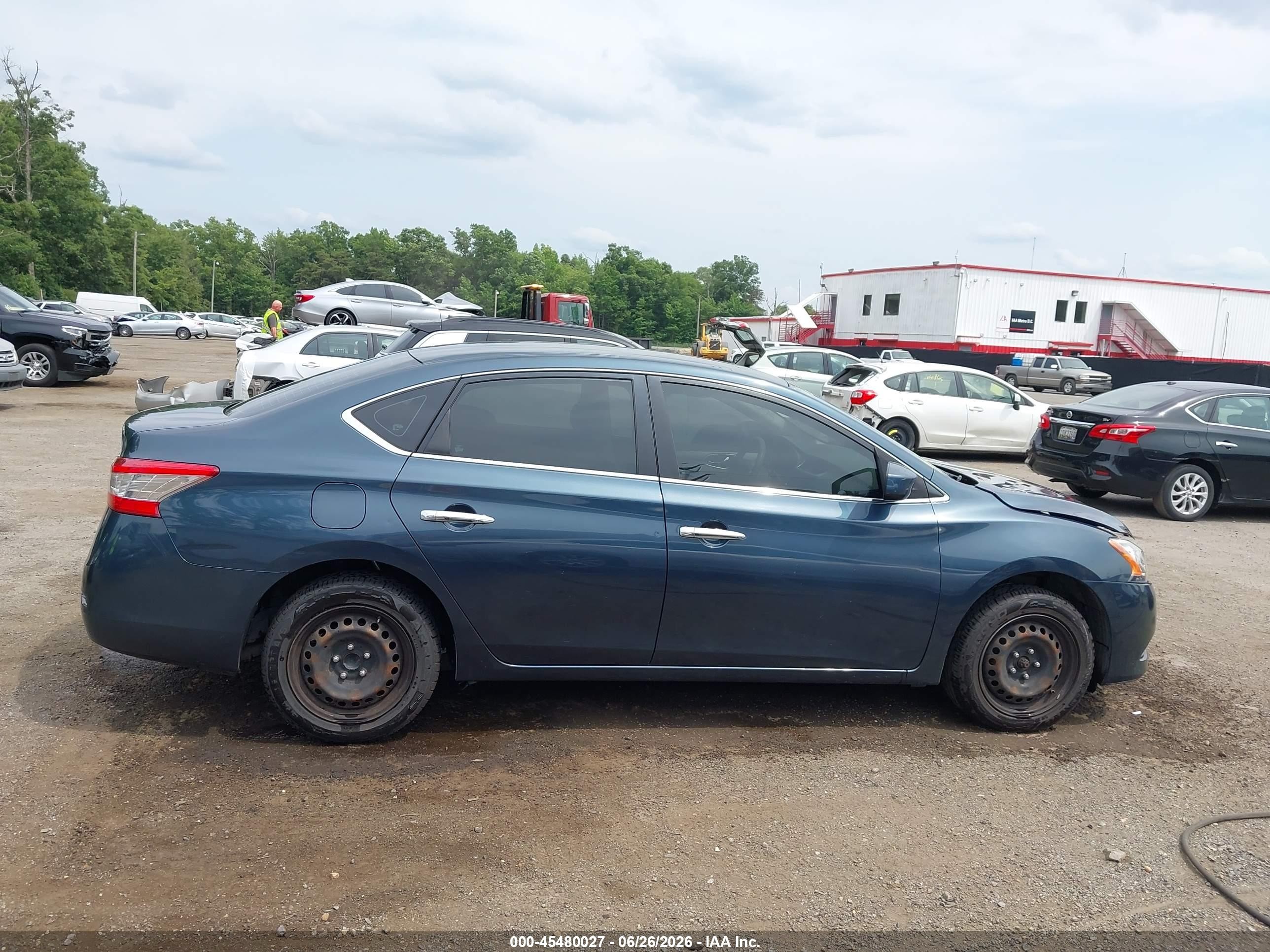 2014 Nissan Sentra S Blue vin: 3N1AB7AP1EL627855
