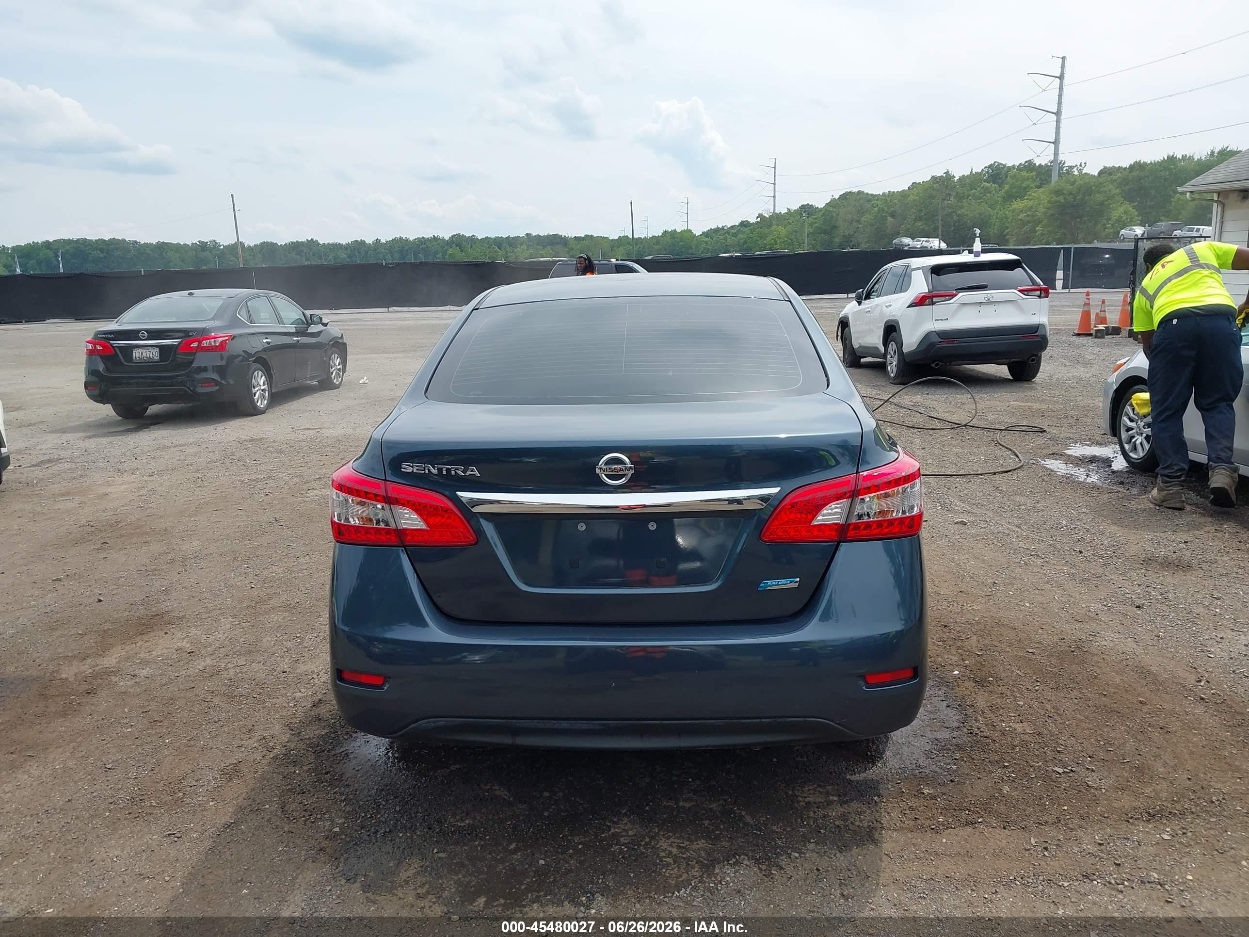 2014 Nissan Sentra S Blue vin: 3N1AB7AP1EL627855