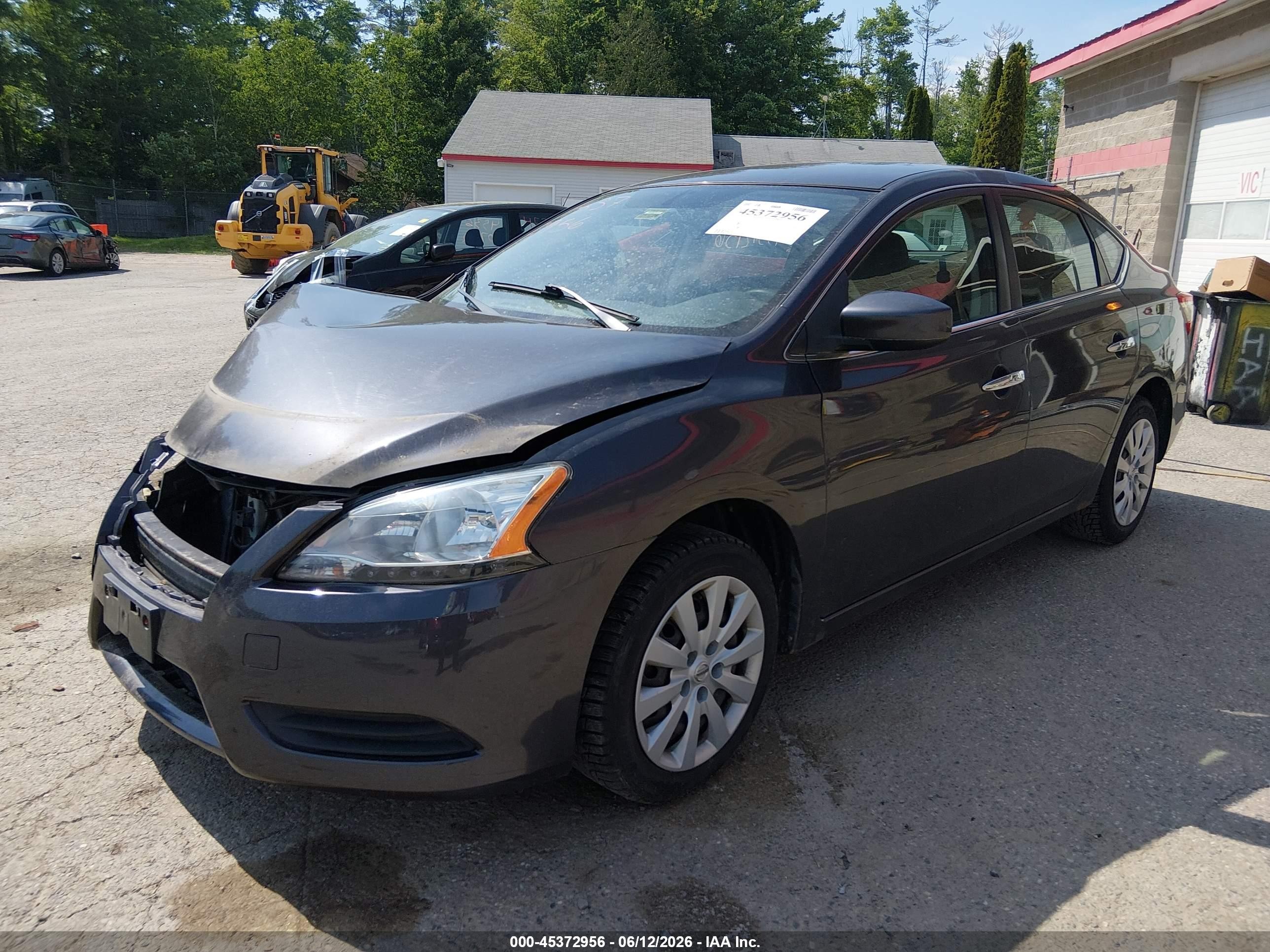2014 Nissan Sentra S Gray vin: 3N1AB7AP1EL628018