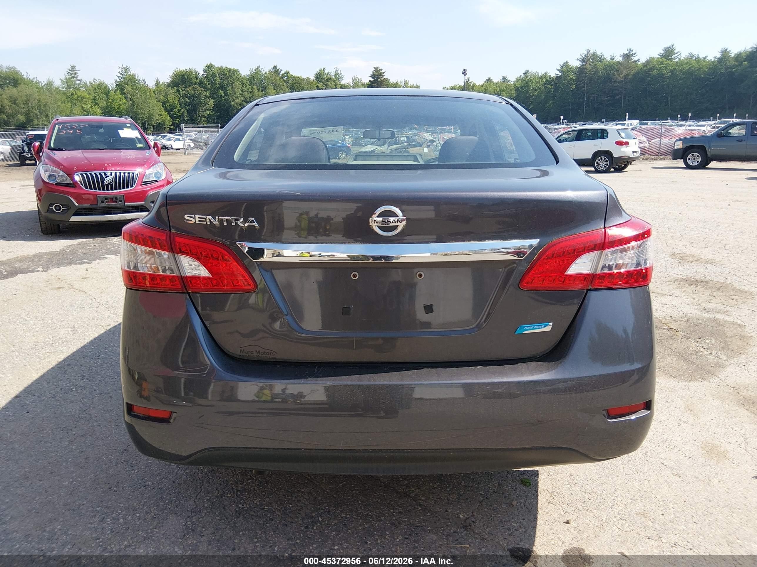2014 Nissan Sentra S Gray vin: 3N1AB7AP1EL628018
