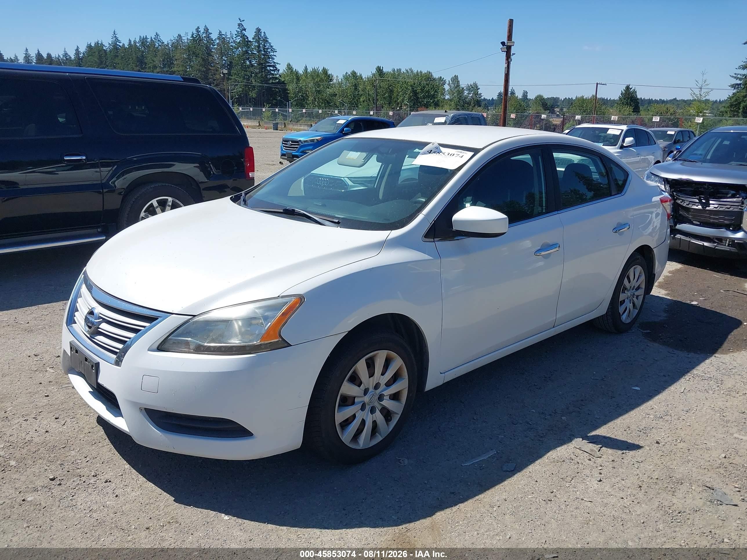 2014 Nissan Sentra Fe+ S/fe+ Sv/s/sl/sr/sv Белый vin: 3N1AB7AP1EL630612
