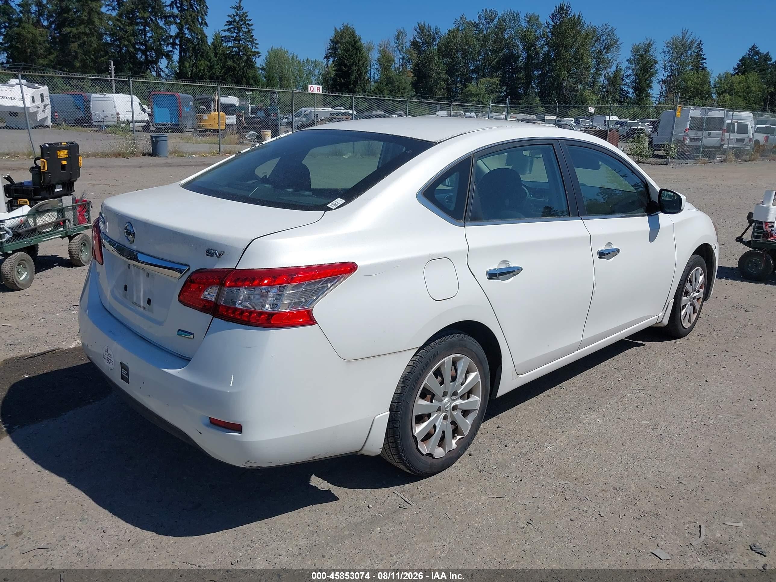 2014 Nissan Sentra Fe+ S/fe+ Sv/s/sl/sr/sv Белый vin: 3N1AB7AP1EL630612