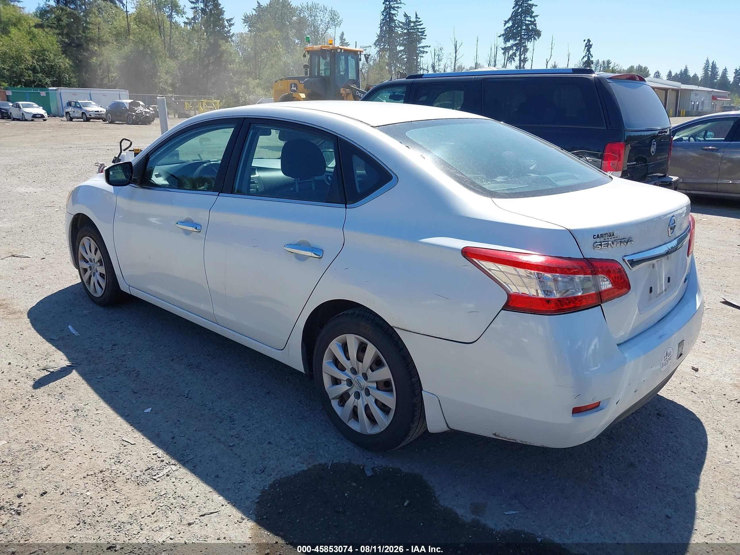 2014 Nissan Sentra Fe+ S/fe+ Sv/s/sl/sr/sv Белый vin: 3N1AB7AP1EL630612