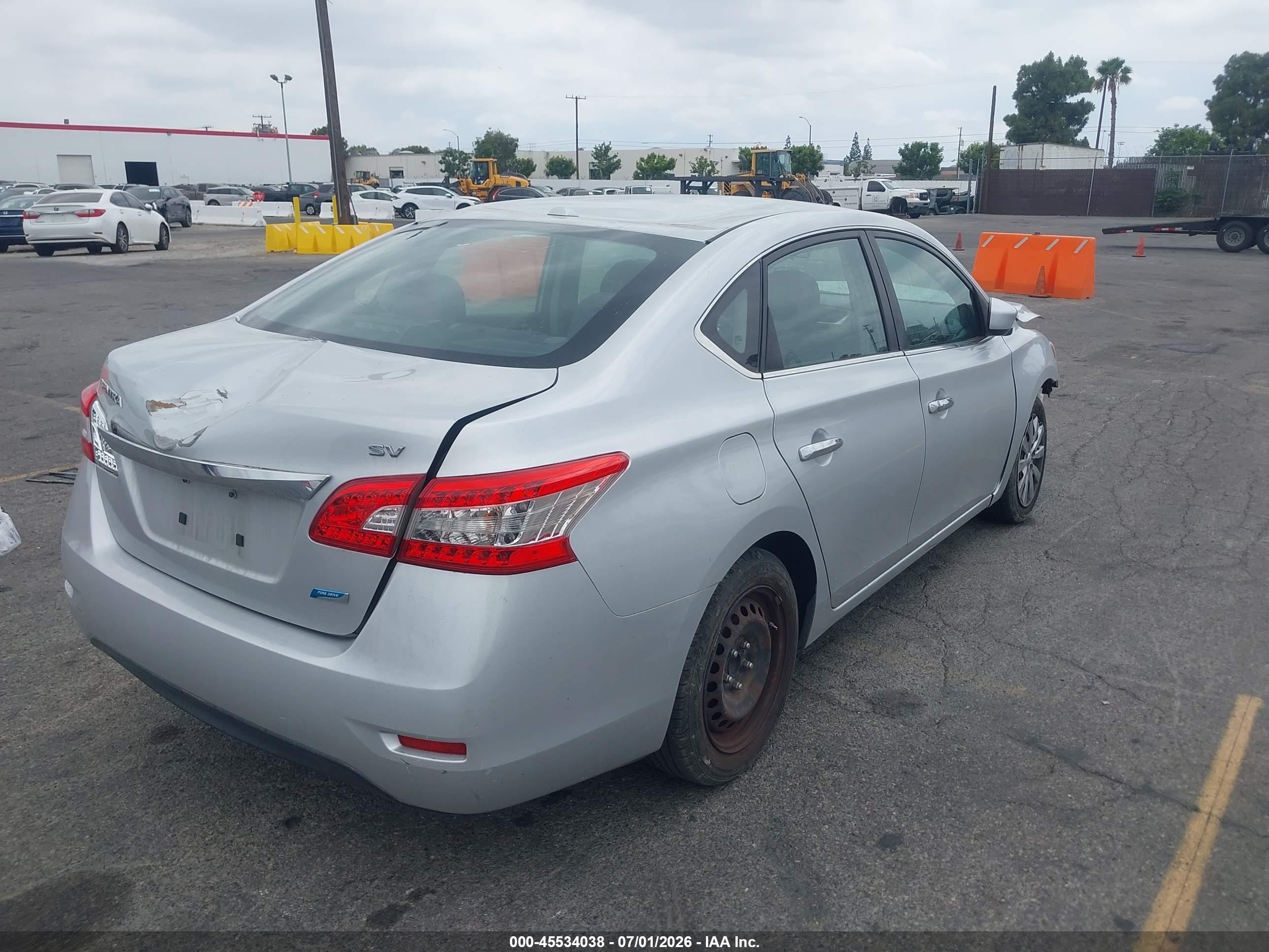 2014 Nissan Sentra Sv Silver vin: 3N1AB7AP1EL632781