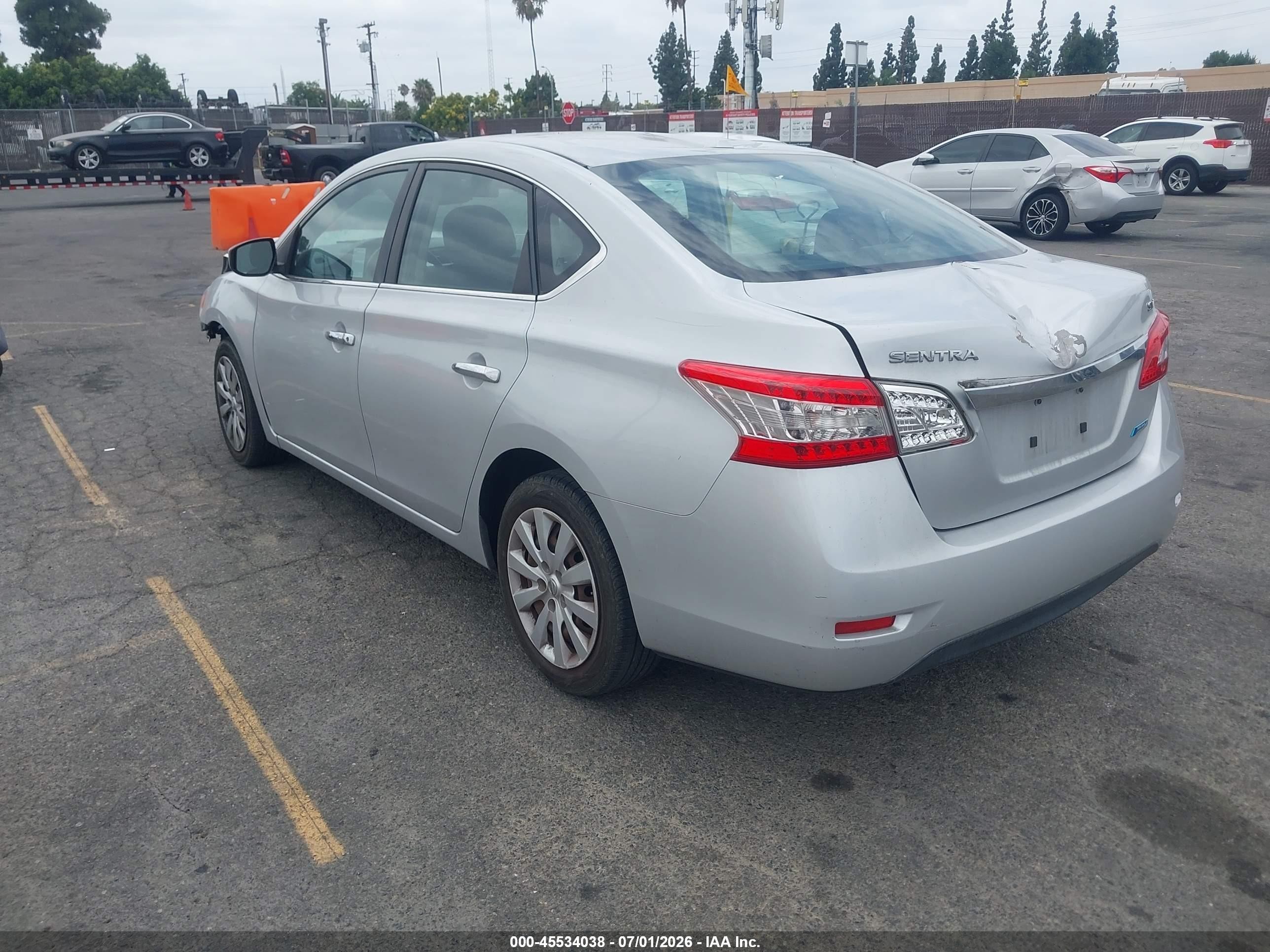 2014 Nissan Sentra Sv Silver vin: 3N1AB7AP1EL632781